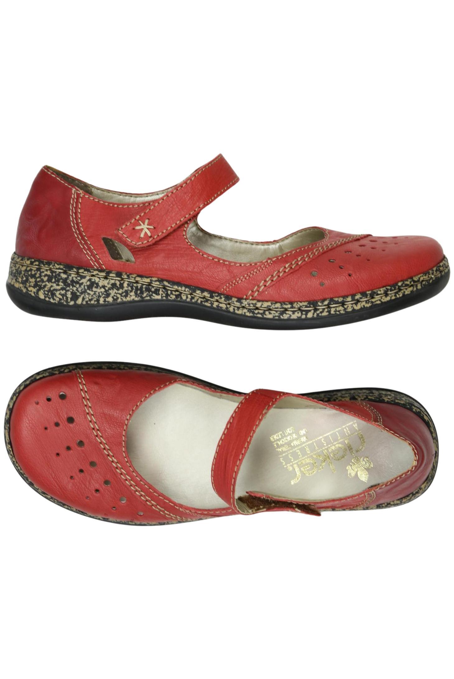 

Rieker Damen Halbschuh, rot, Gr. 39