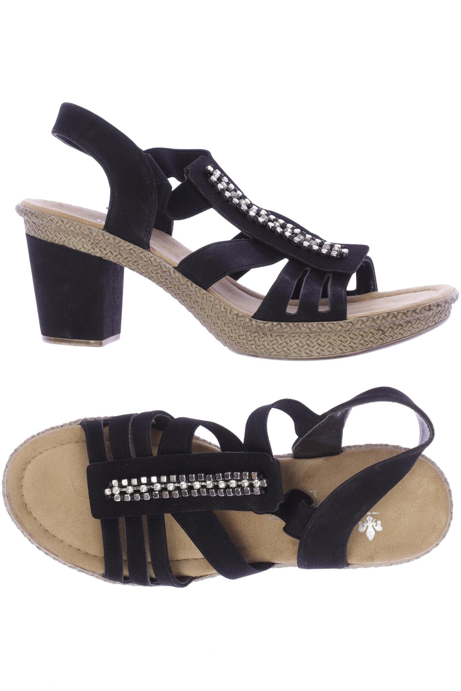 

Rieker Damen Sandale, schwarz, Gr. 38