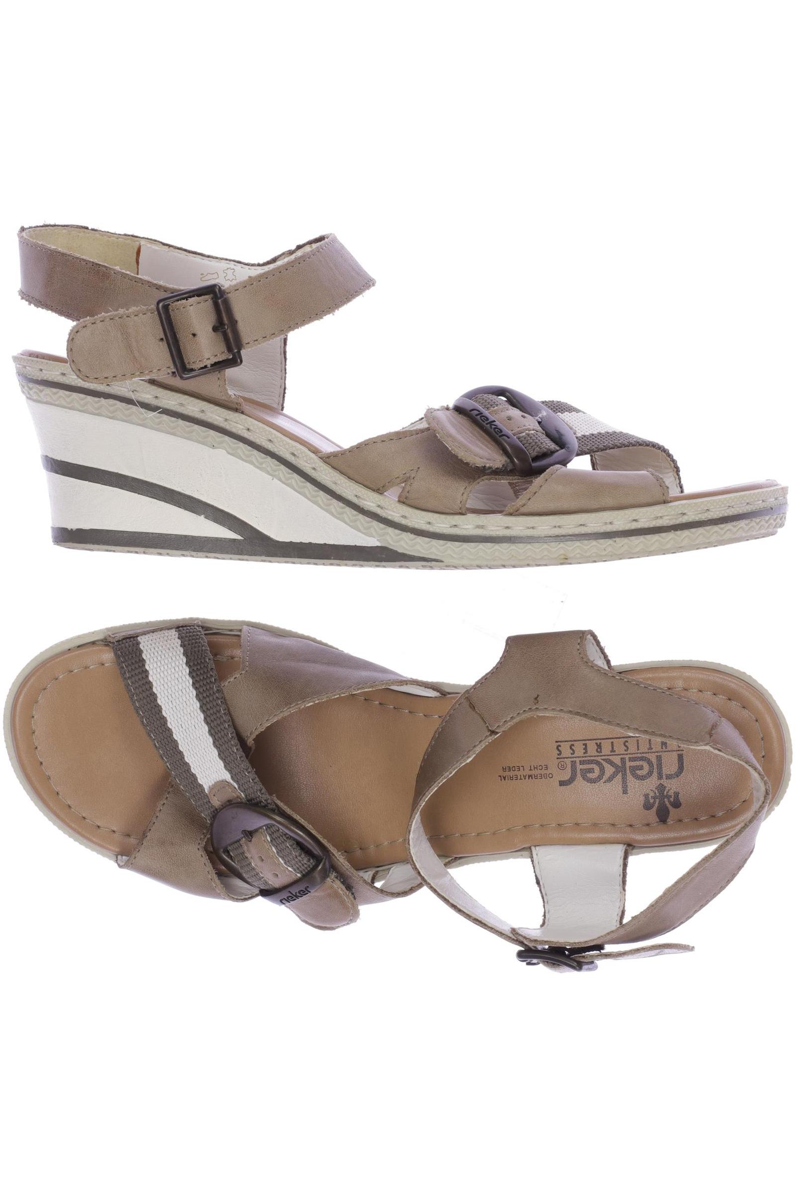 

Rieker Damen Sandale, beige, Gr. 40