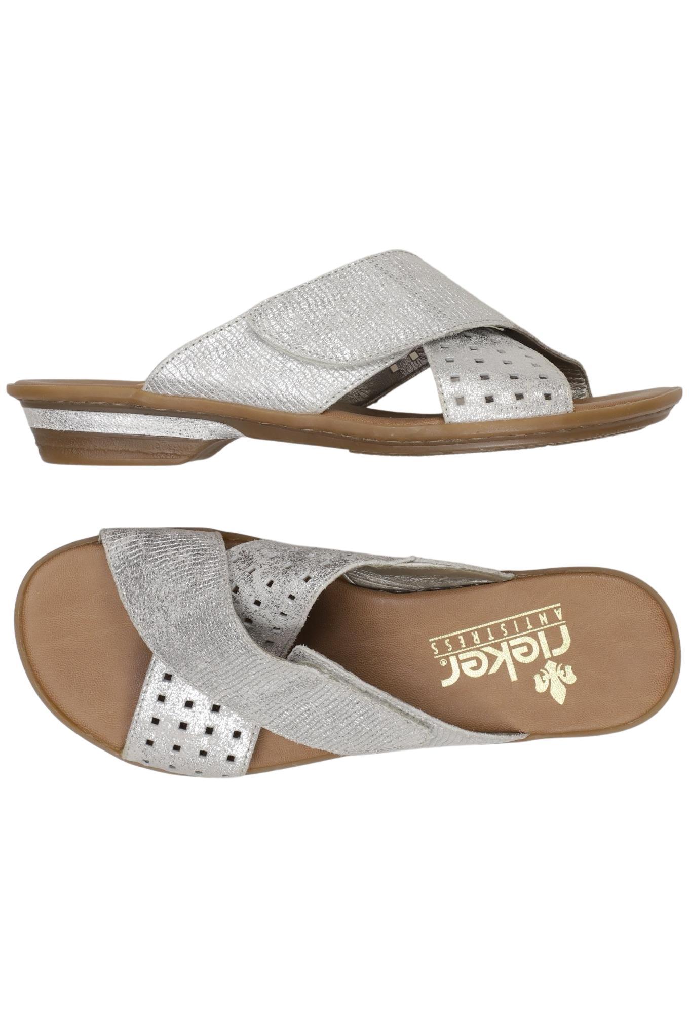 

Rieker Damen Sandale, silber, Gr. 39