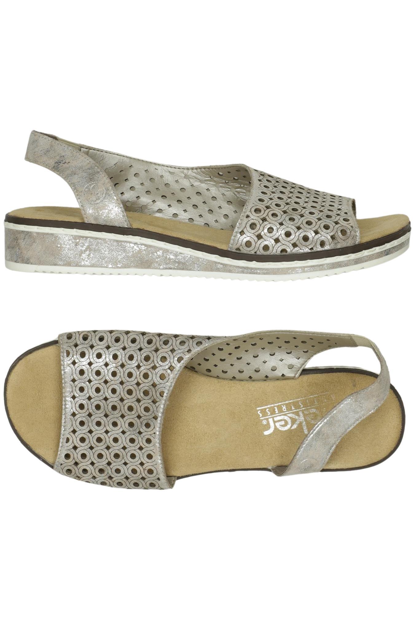 

Rieker Damen Sandale, silber, Gr. 41