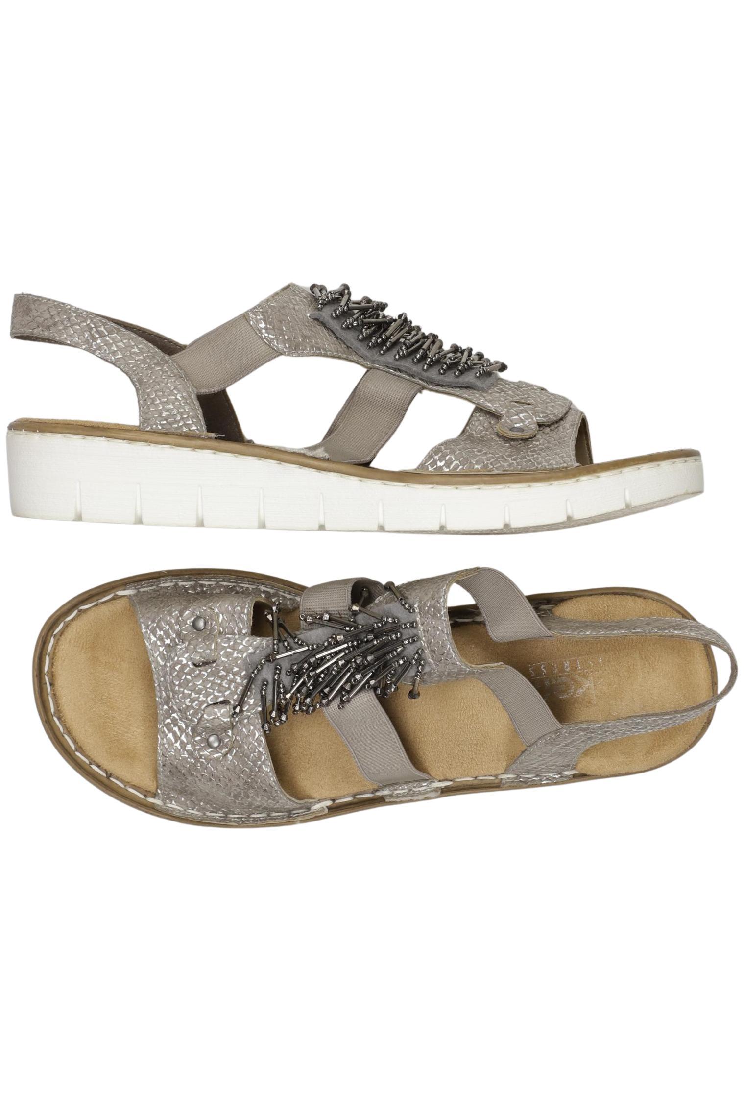 

Rieker Damen Sandale, silber, Gr. 37