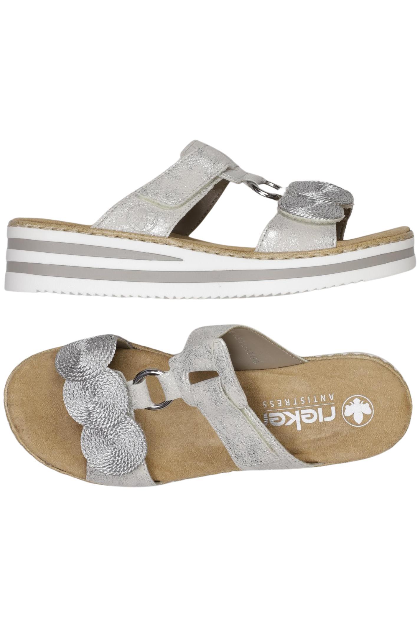 

Rieker Damen Sandale, silber, Gr. 37