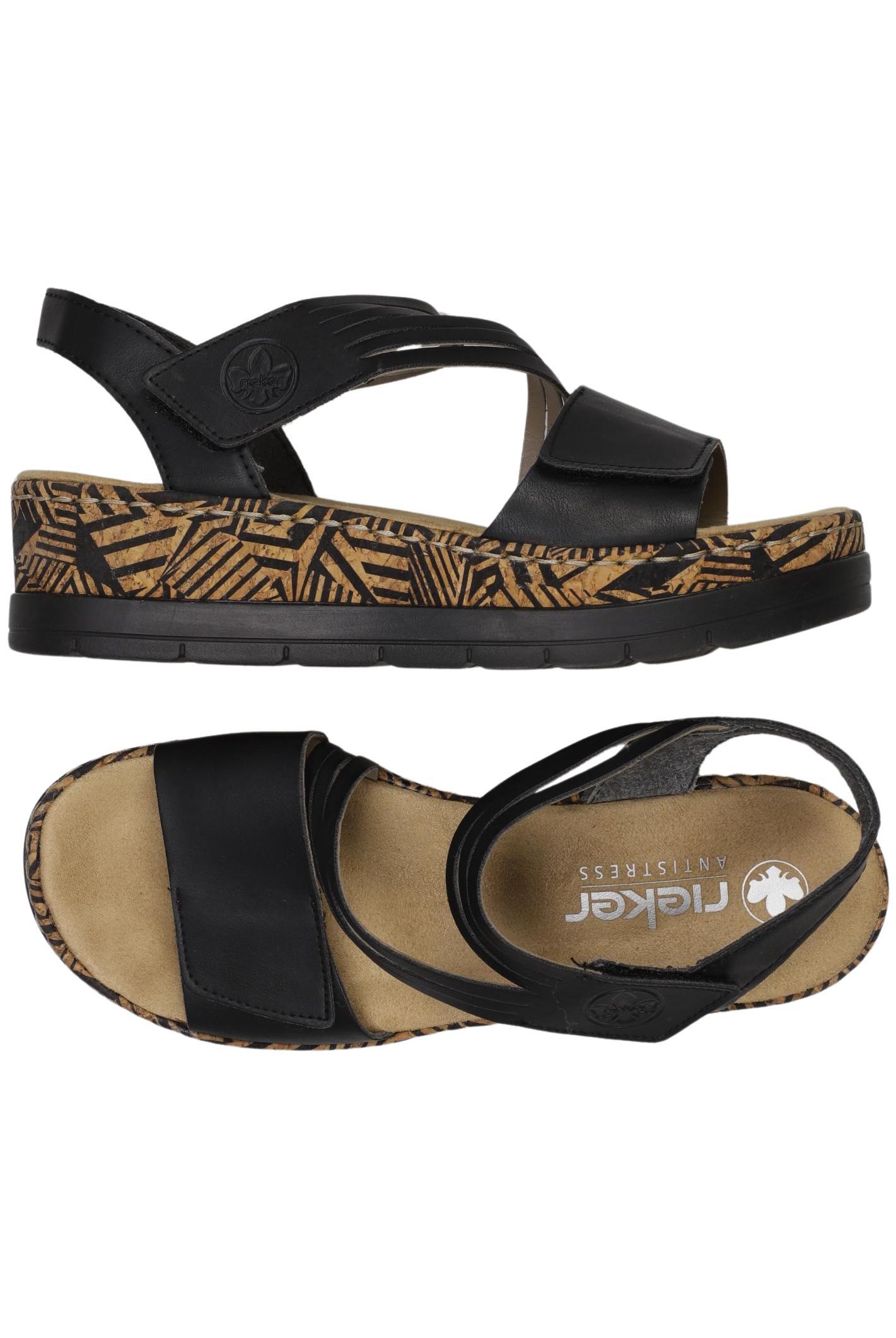 

Rieker Damen Sandale, schwarz, Gr. 38