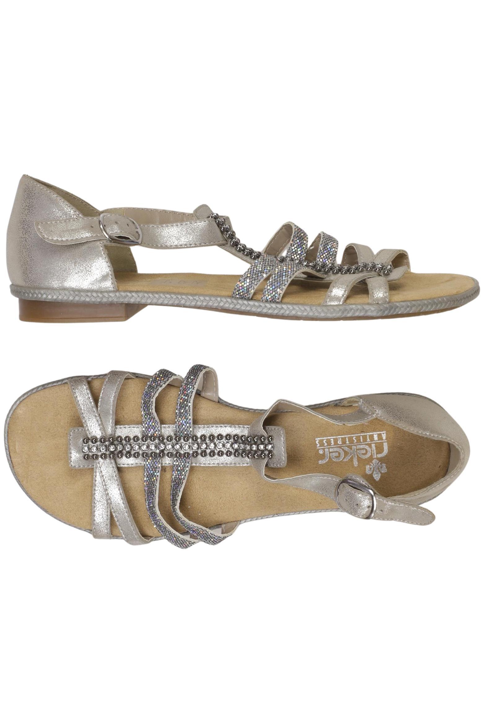 

Rieker Damen Sandale, silber, Gr. 39