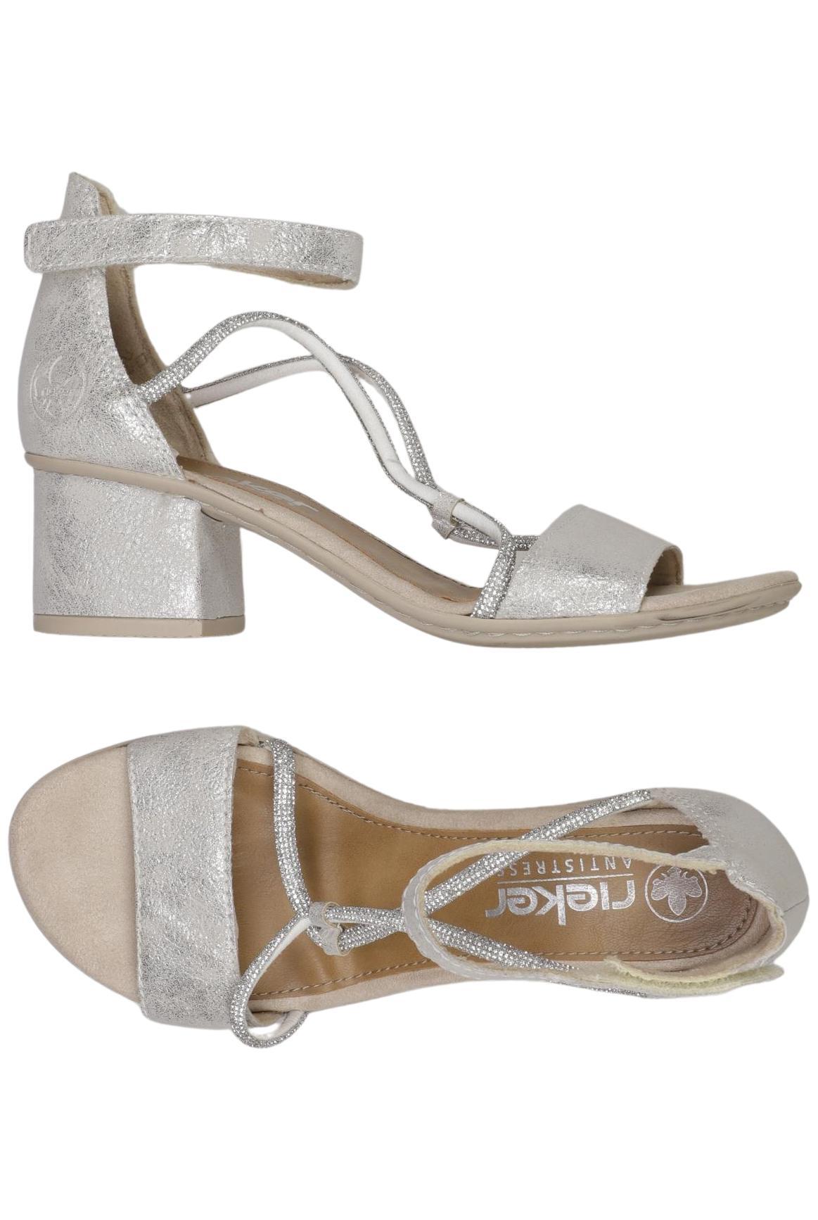 

Rieker Damen Sandale, silber, Gr. 38