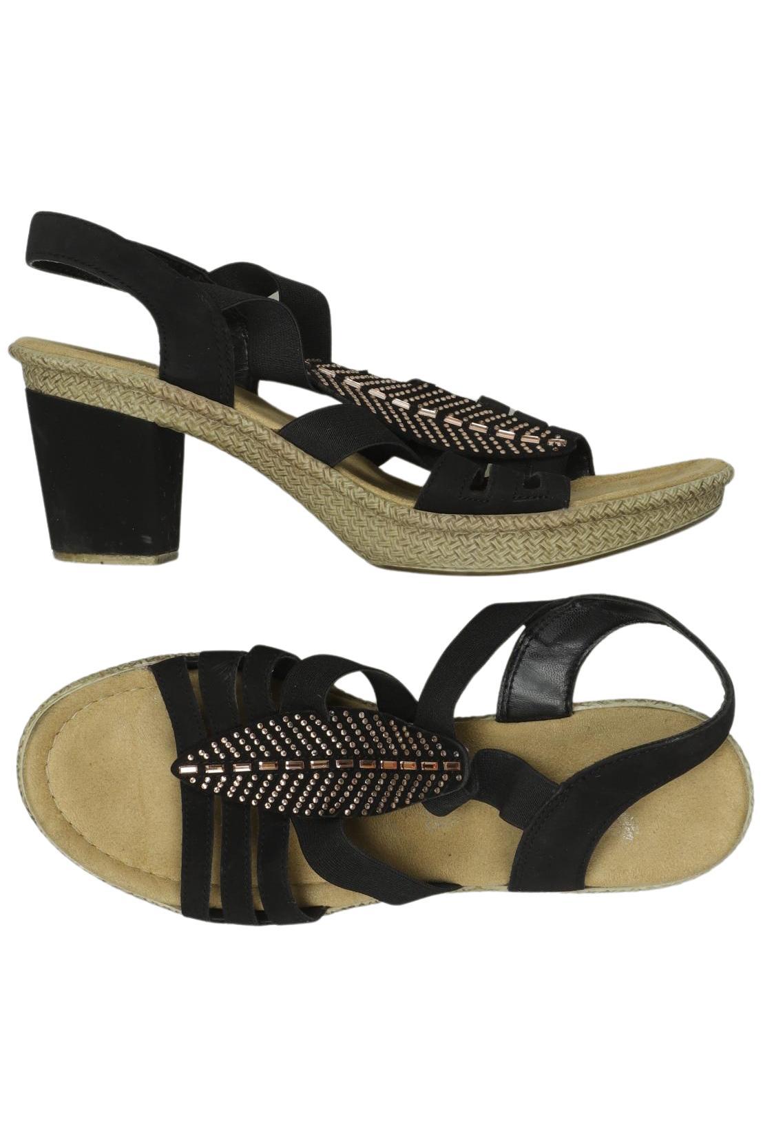 

Rieker Damen Sandale, schwarz, Gr. 40