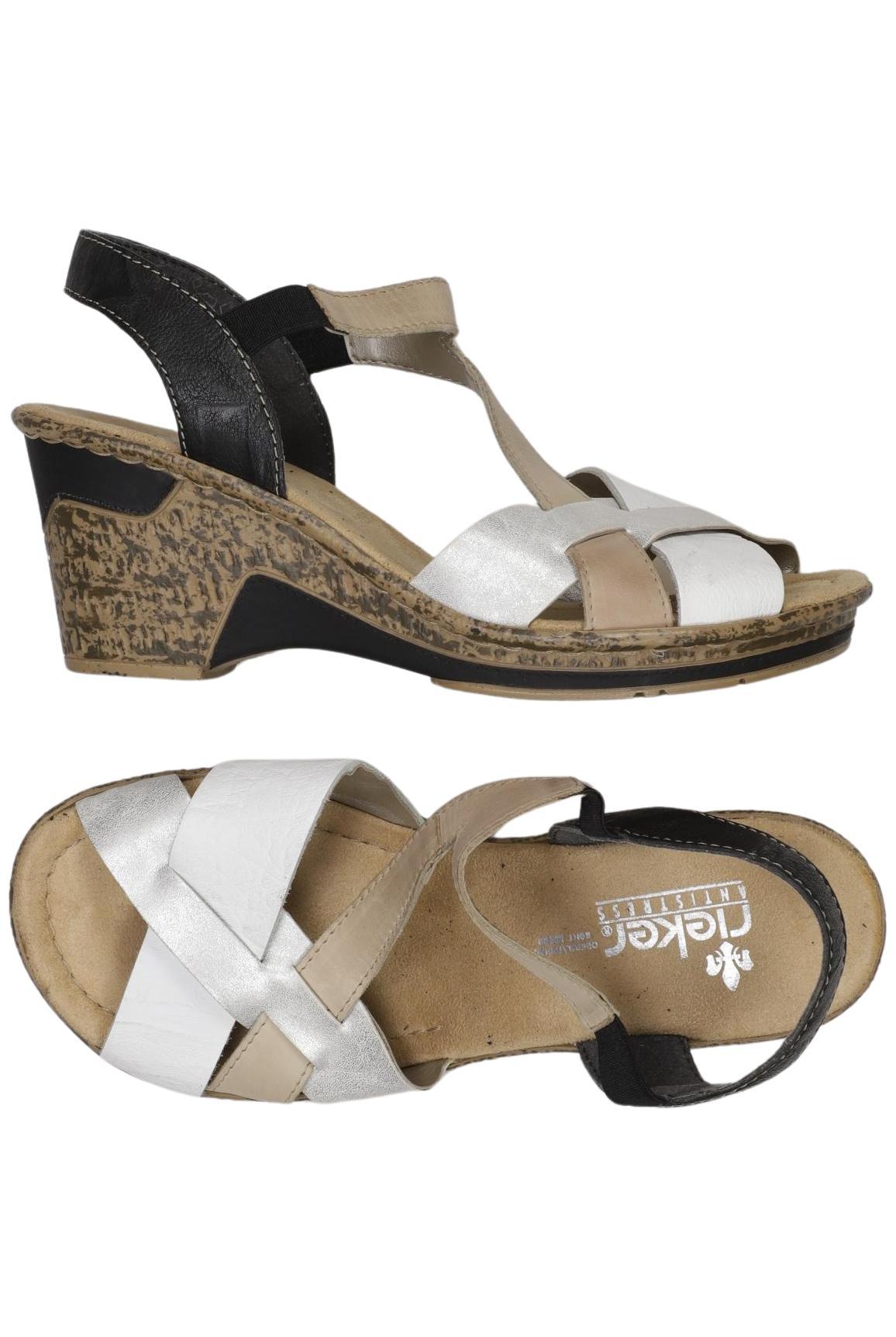 

Rieker Damen Sandale, silber, Gr. 37