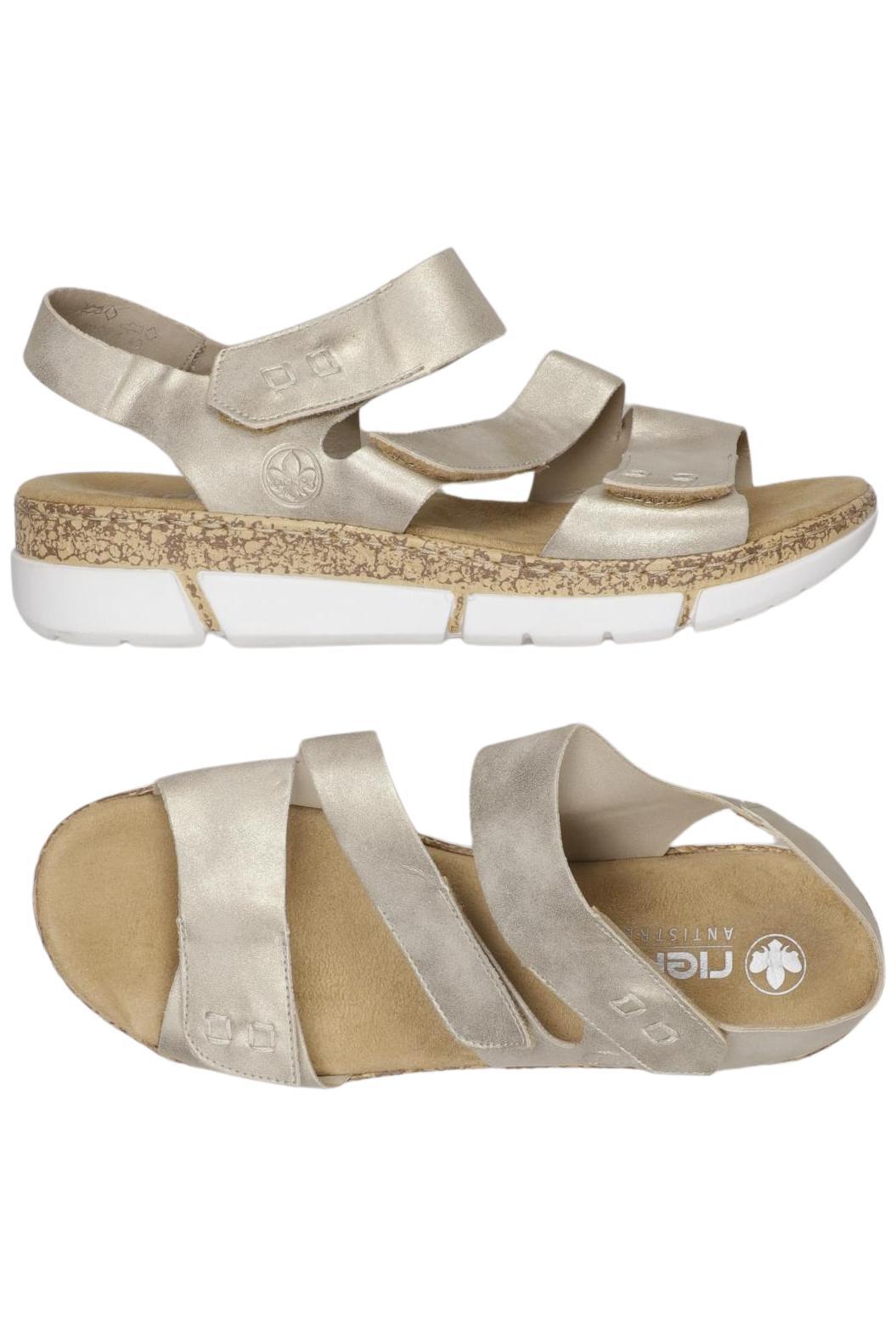 

Rieker Damen Sandale, gold, Gr. 41