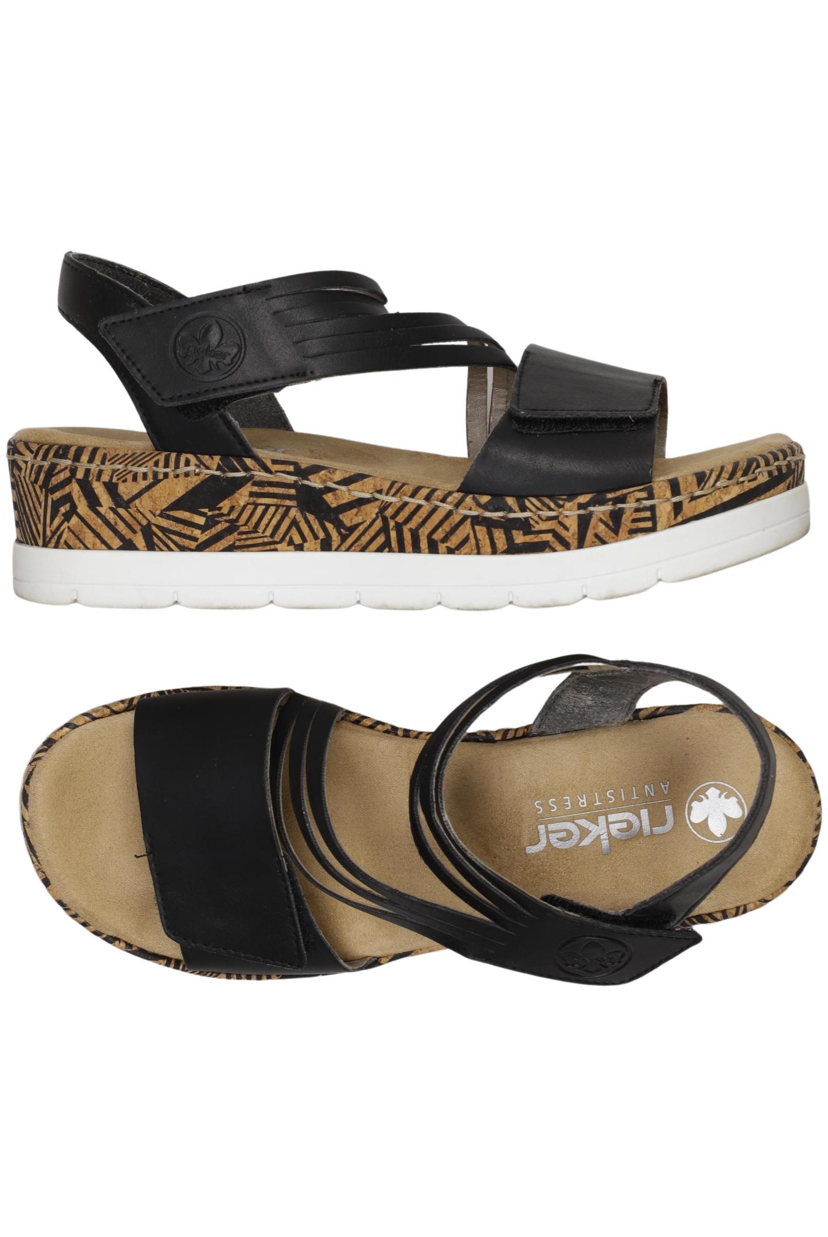 

Rieker Damen Sandale, schwarz, Gr. 38