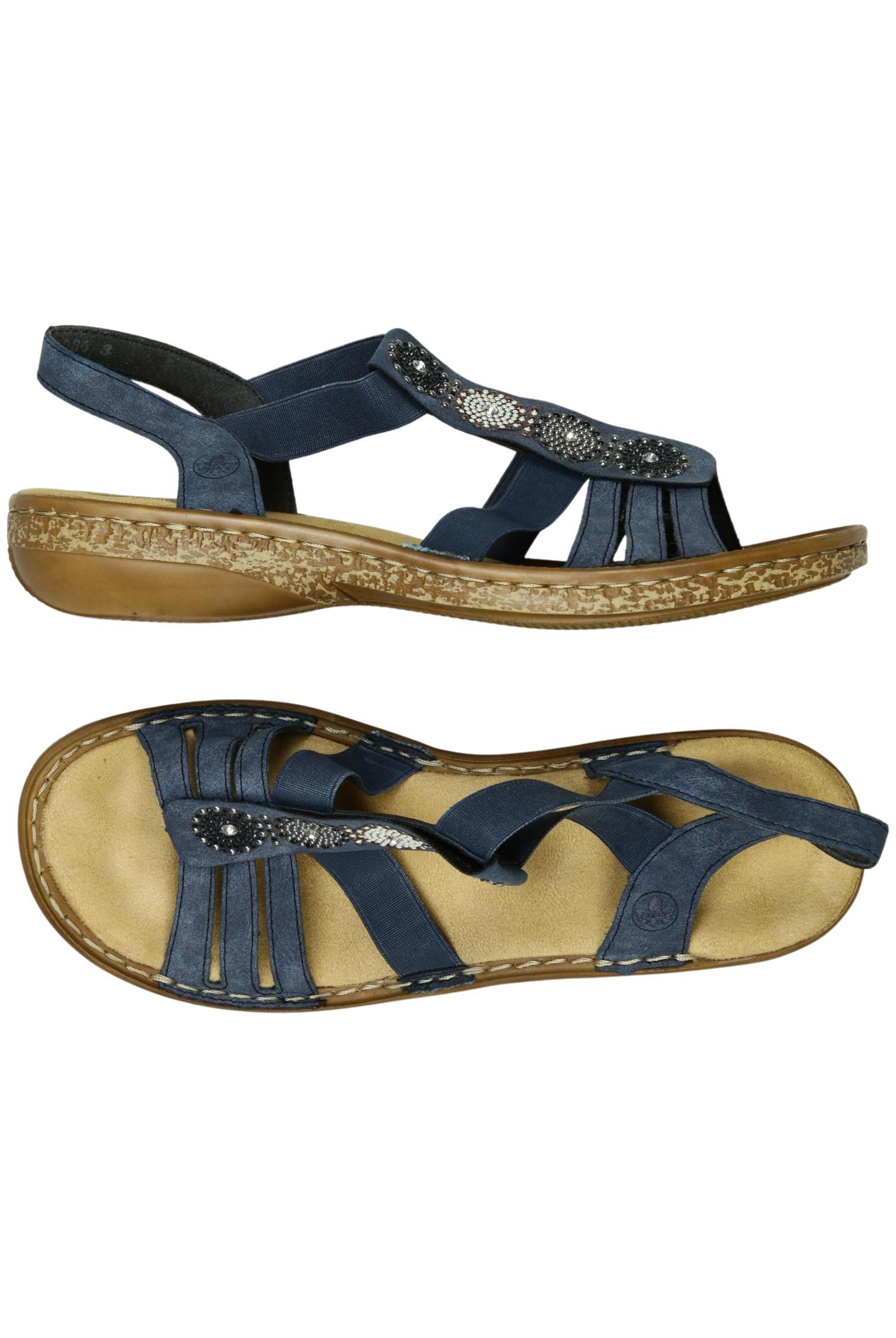 

Rieker Damen Sandale, blau, Gr. 40