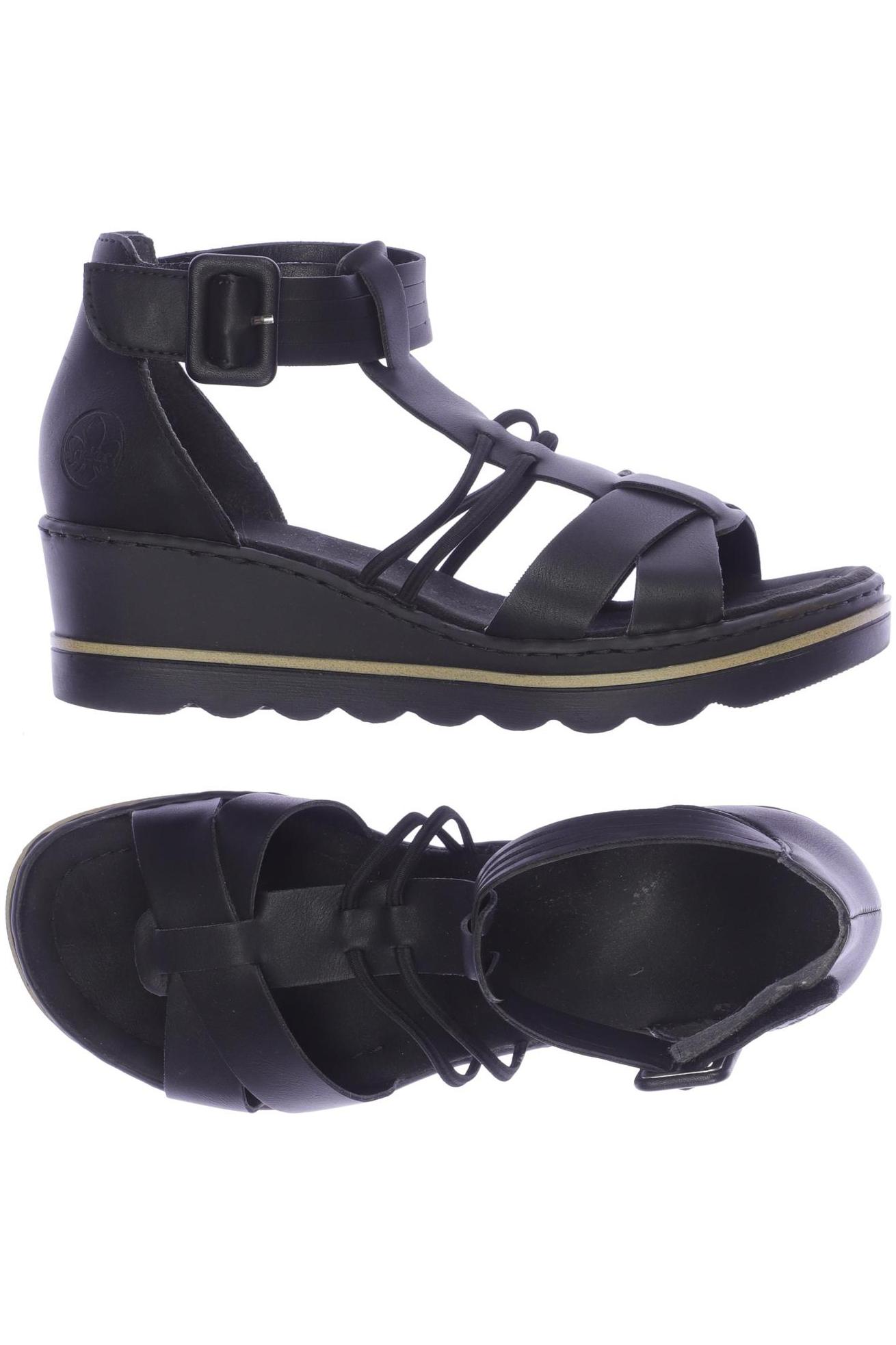 

Rieker Damen Sandale, schwarz, Gr. 37
