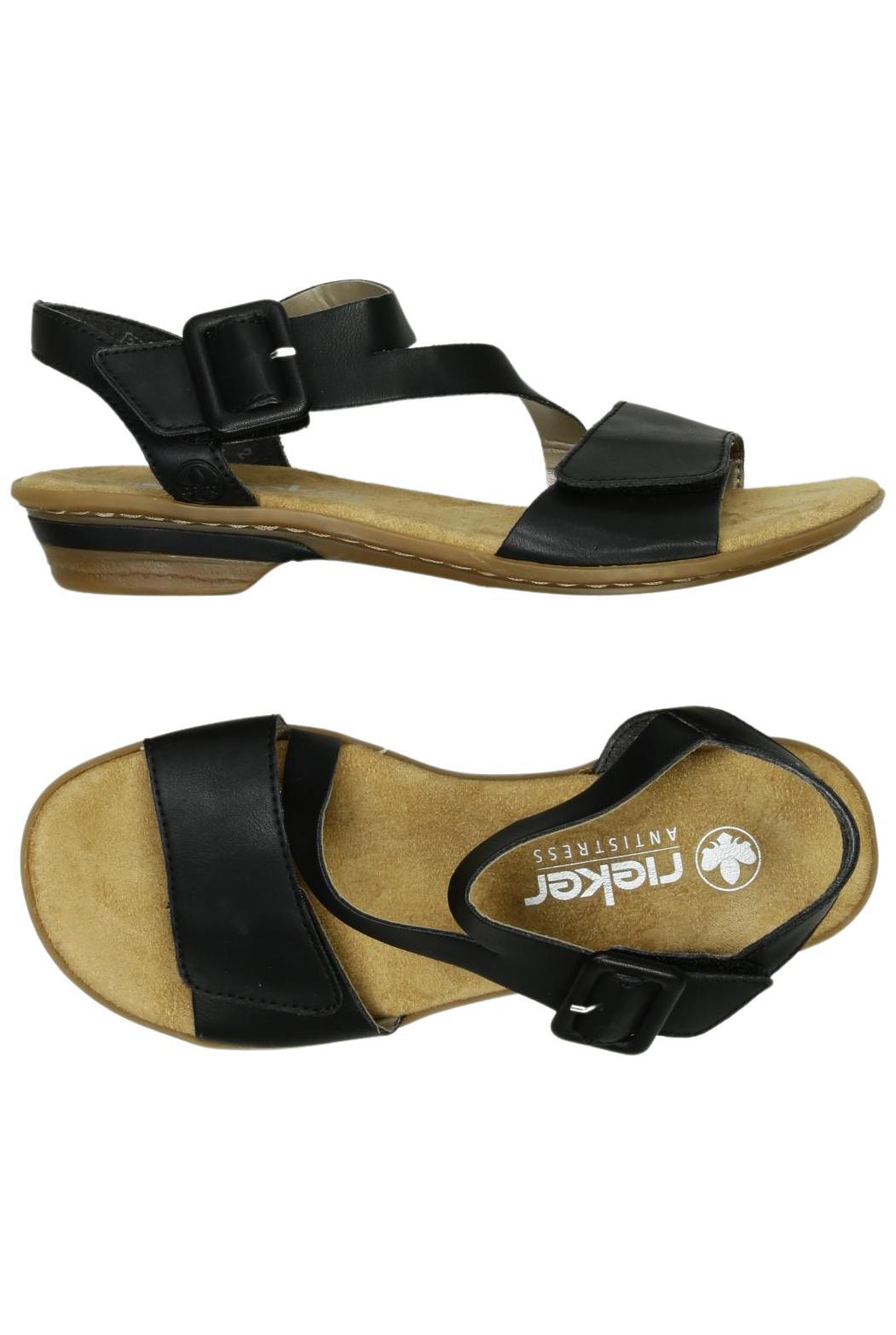 

Rieker Damen Sandale, schwarz, Gr. 38