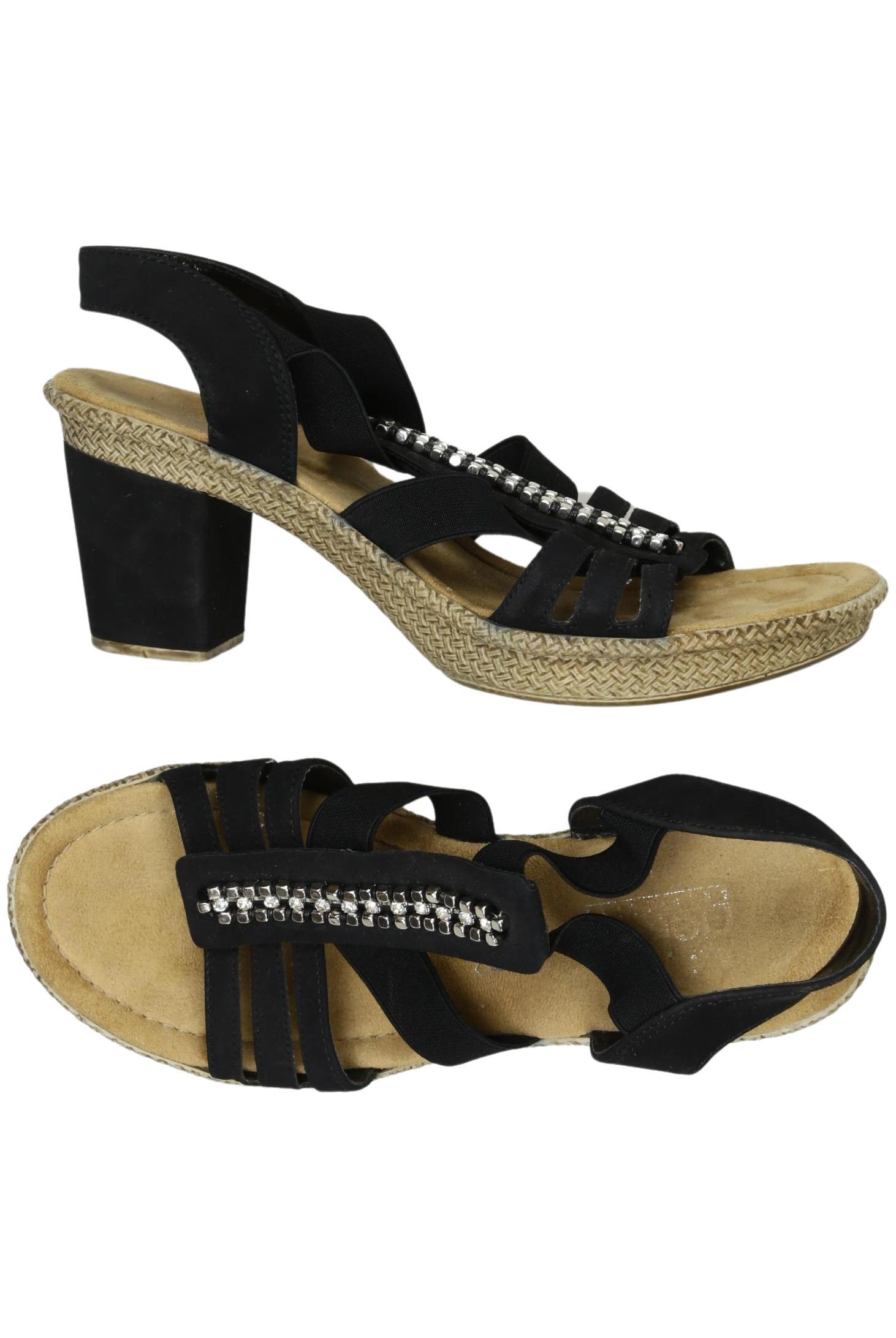 

Rieker Damen Sandale, schwarz, Gr. 38