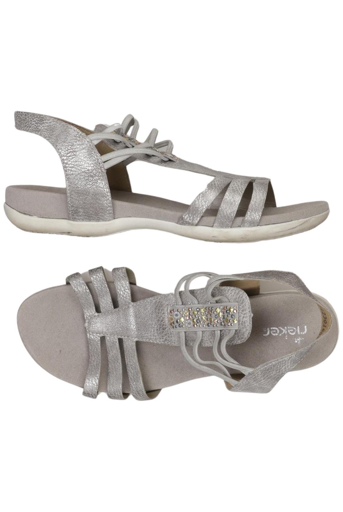 

Rieker Damen Sandale, silber, Gr. 39