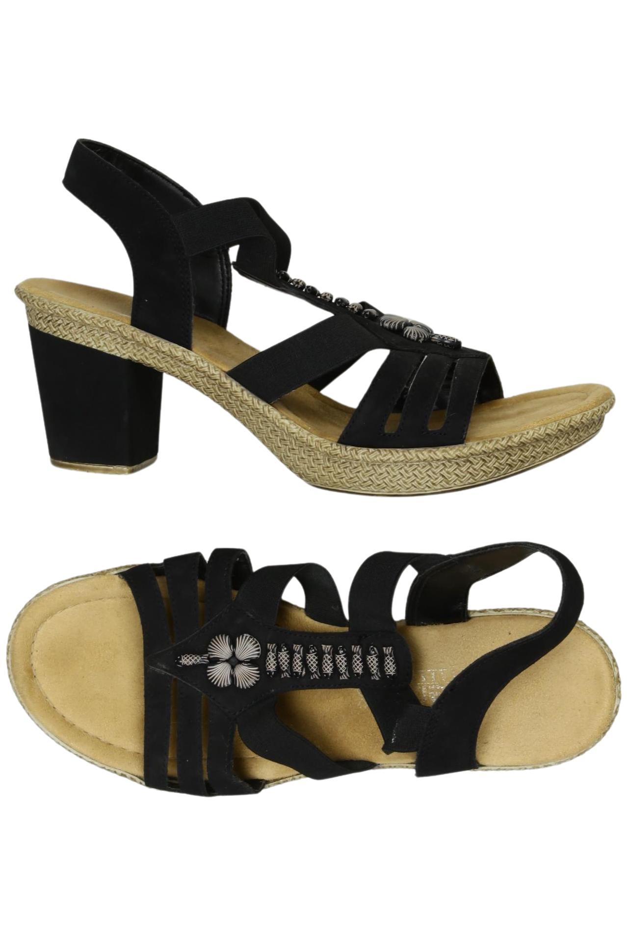 

Rieker Damen Sandale, schwarz, Gr. 40