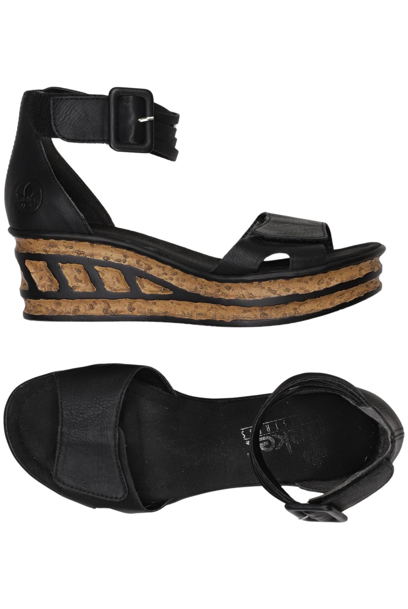 

Rieker Damen Sandale, schwarz, Gr. 38