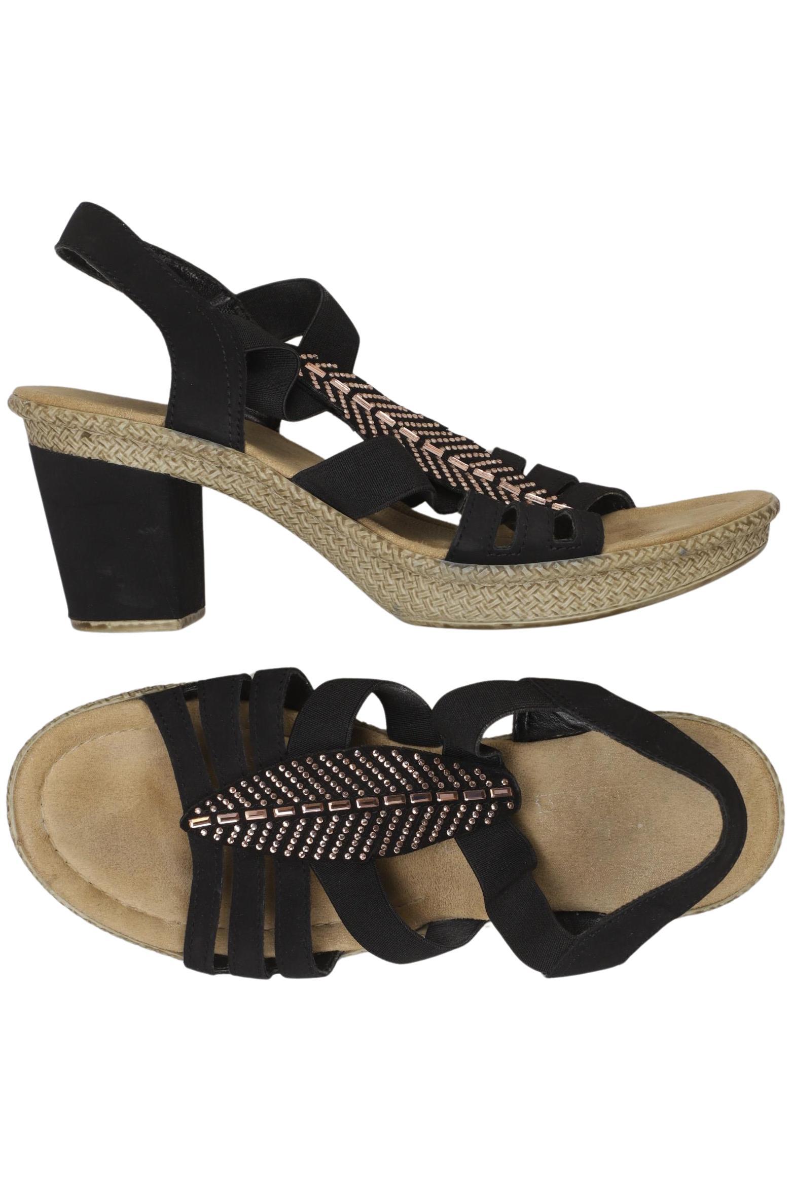 

Rieker Damen Sandale, schwarz, Gr. 38