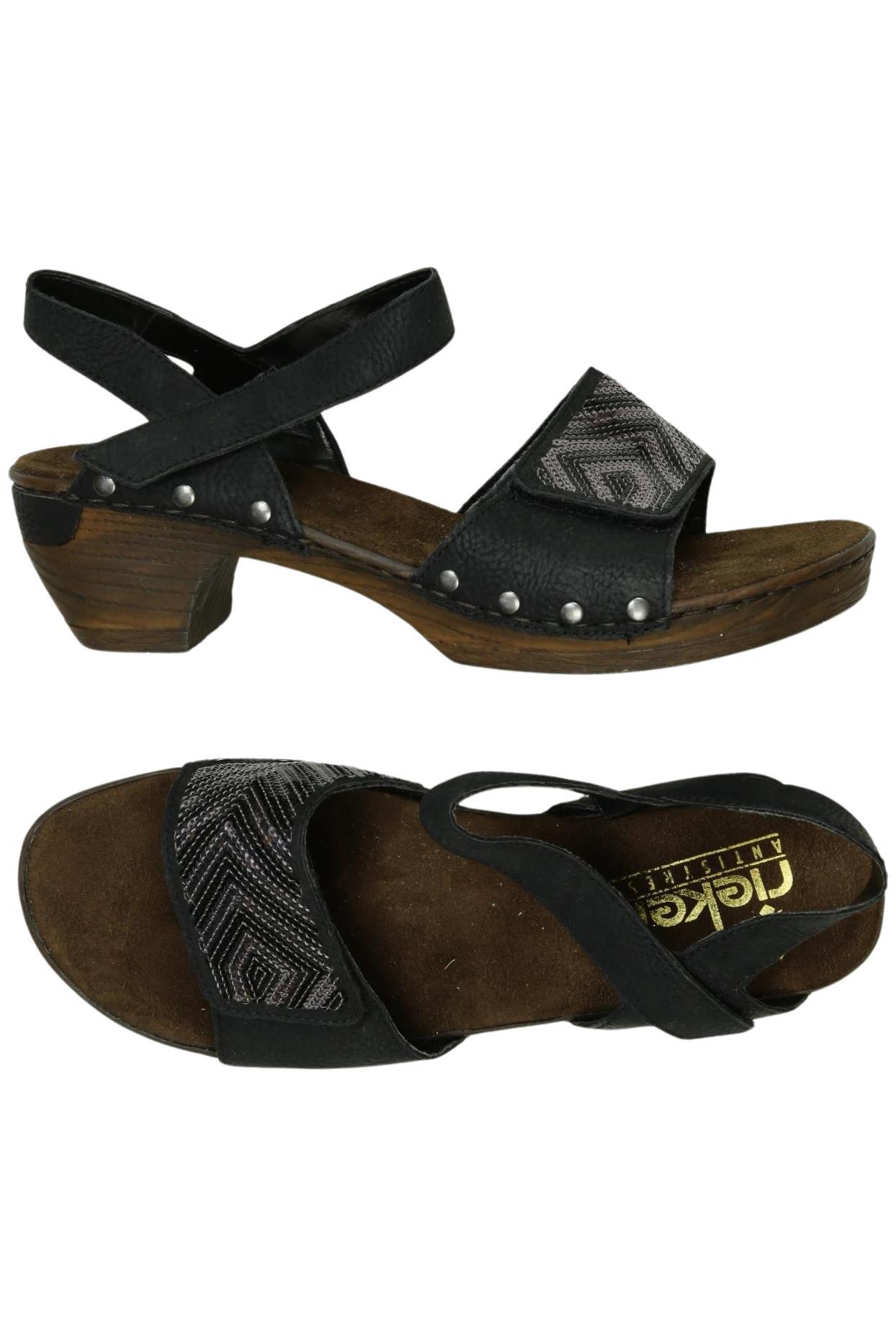 

Rieker Damen Sandale, schwarz, Gr. 39