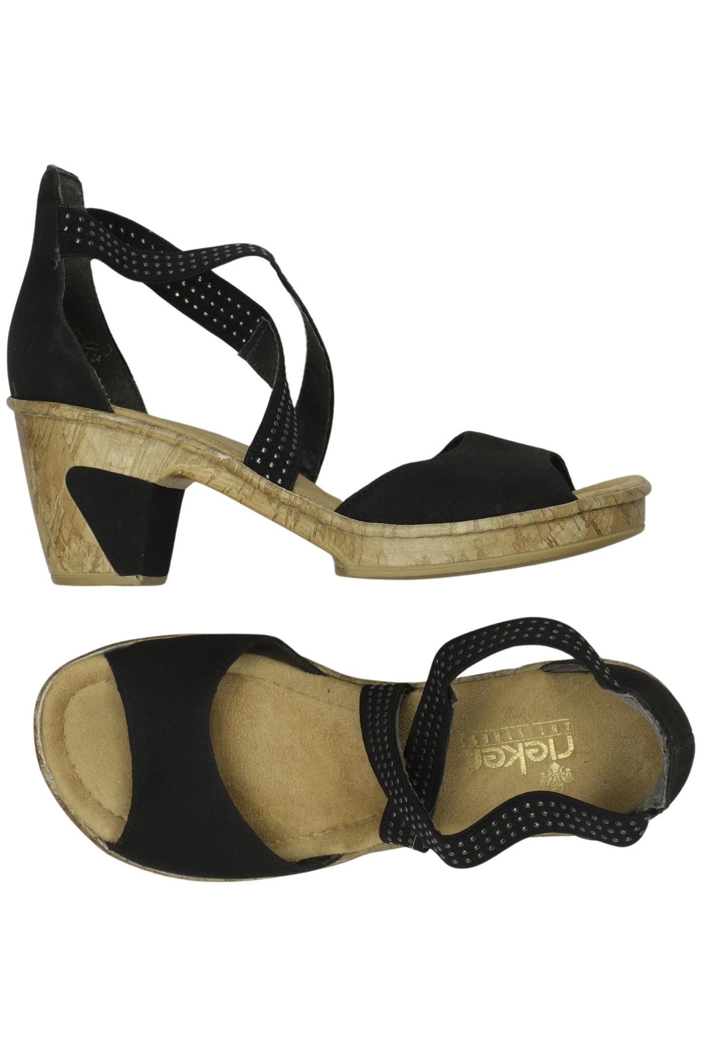 

Rieker Damen Sandale, schwarz, Gr. 38