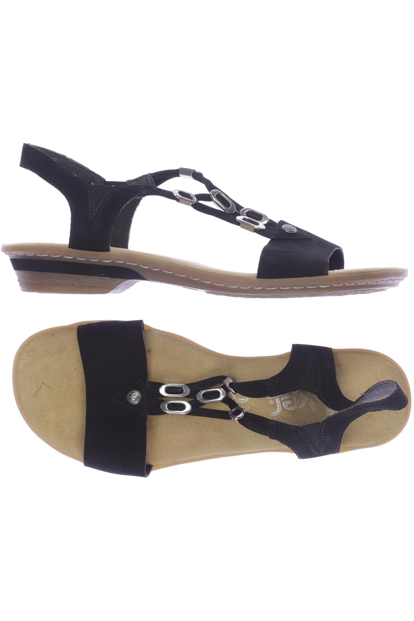 

Rieker Damen Sandale, schwarz, Gr. 40