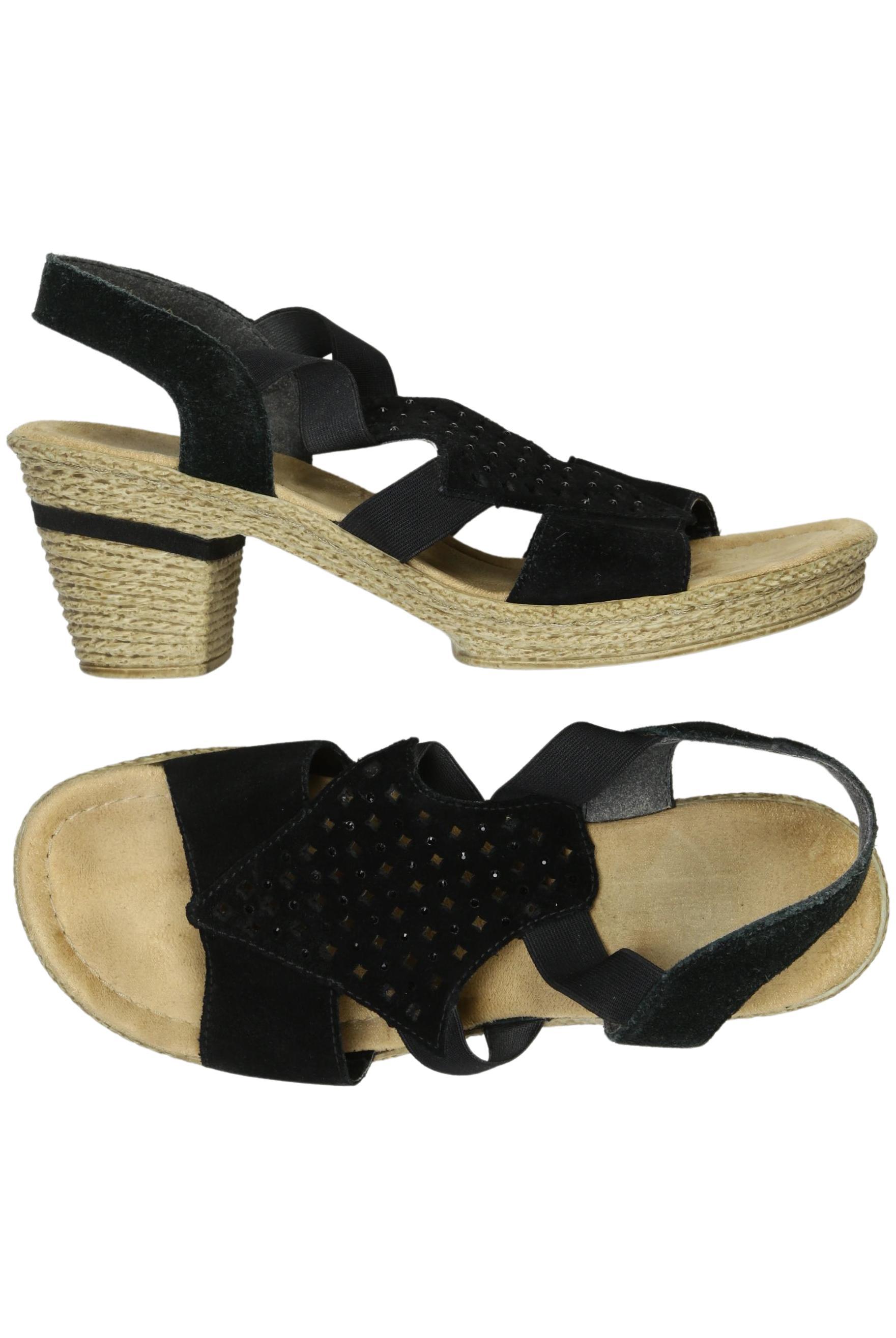 

Rieker Damen Sandale, schwarz, Gr. 39
