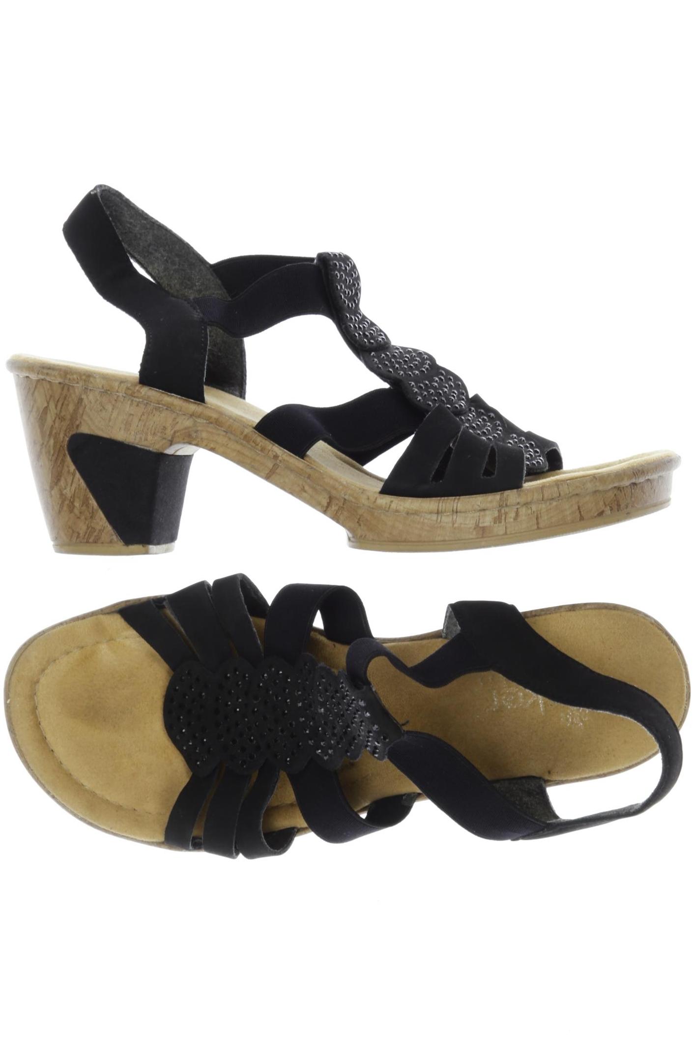 

Rieker Damen Sandale, schwarz, Gr. 39