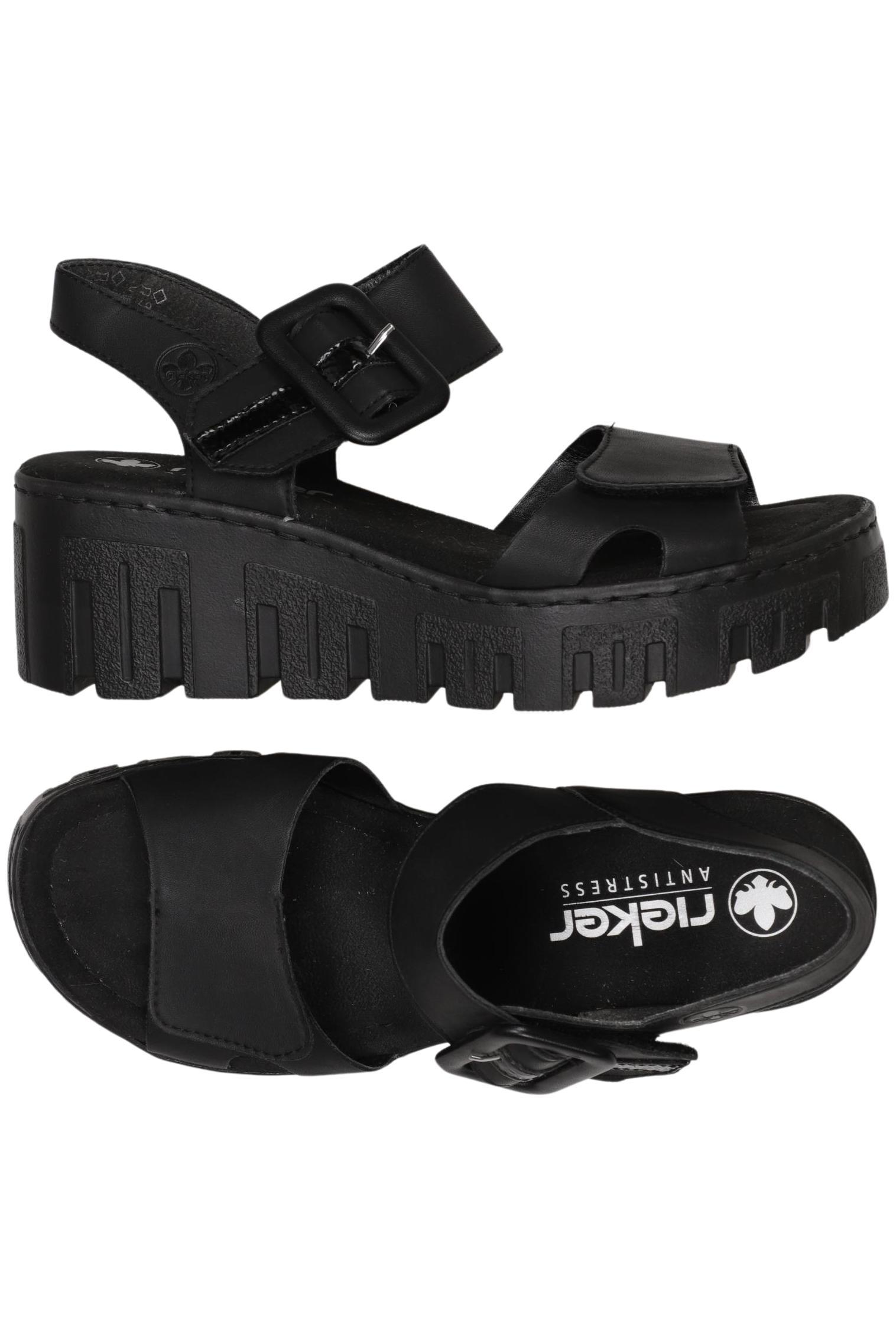 

Rieker Damen Sandale, schwarz, Gr. 38