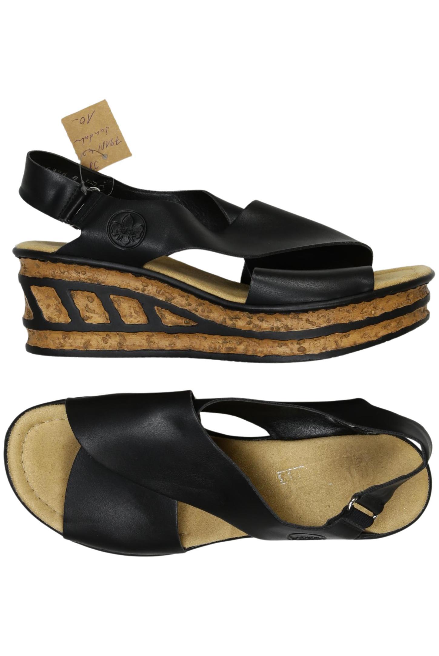 

Rieker Damen Sandale, schwarz, Gr. 38