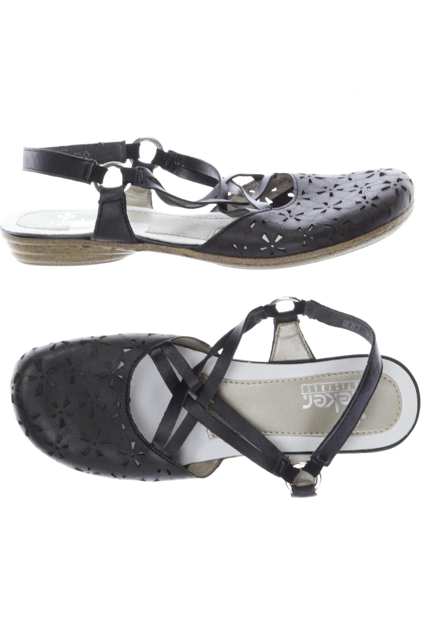 

Rieker Damen Sandale, schwarz, Gr. 38