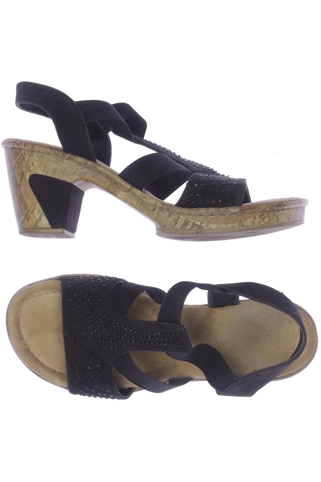 

Rieker Damen Sandale, schwarz, Gr. 37