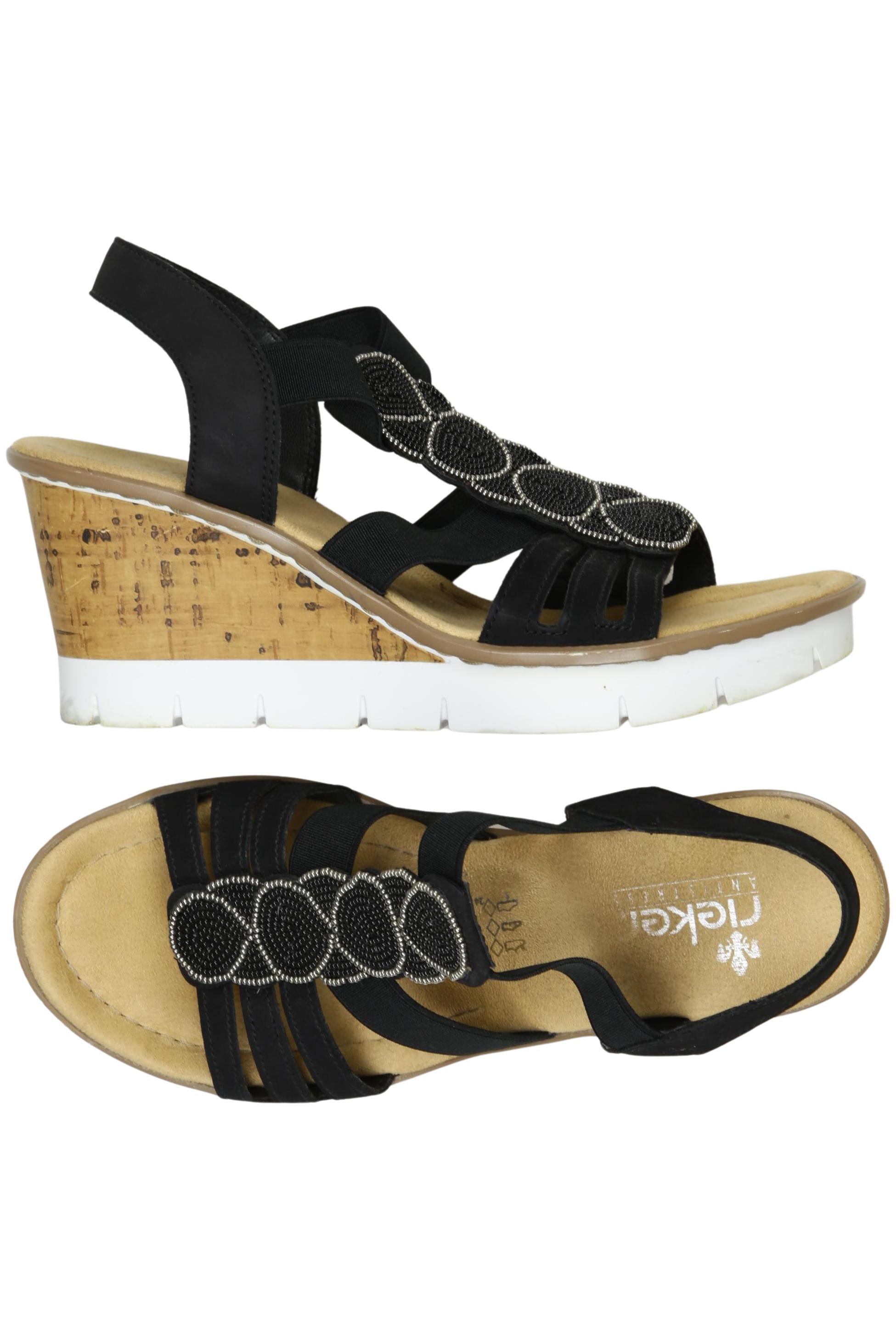 

Rieker Damen Sandale, schwarz, Gr. 38