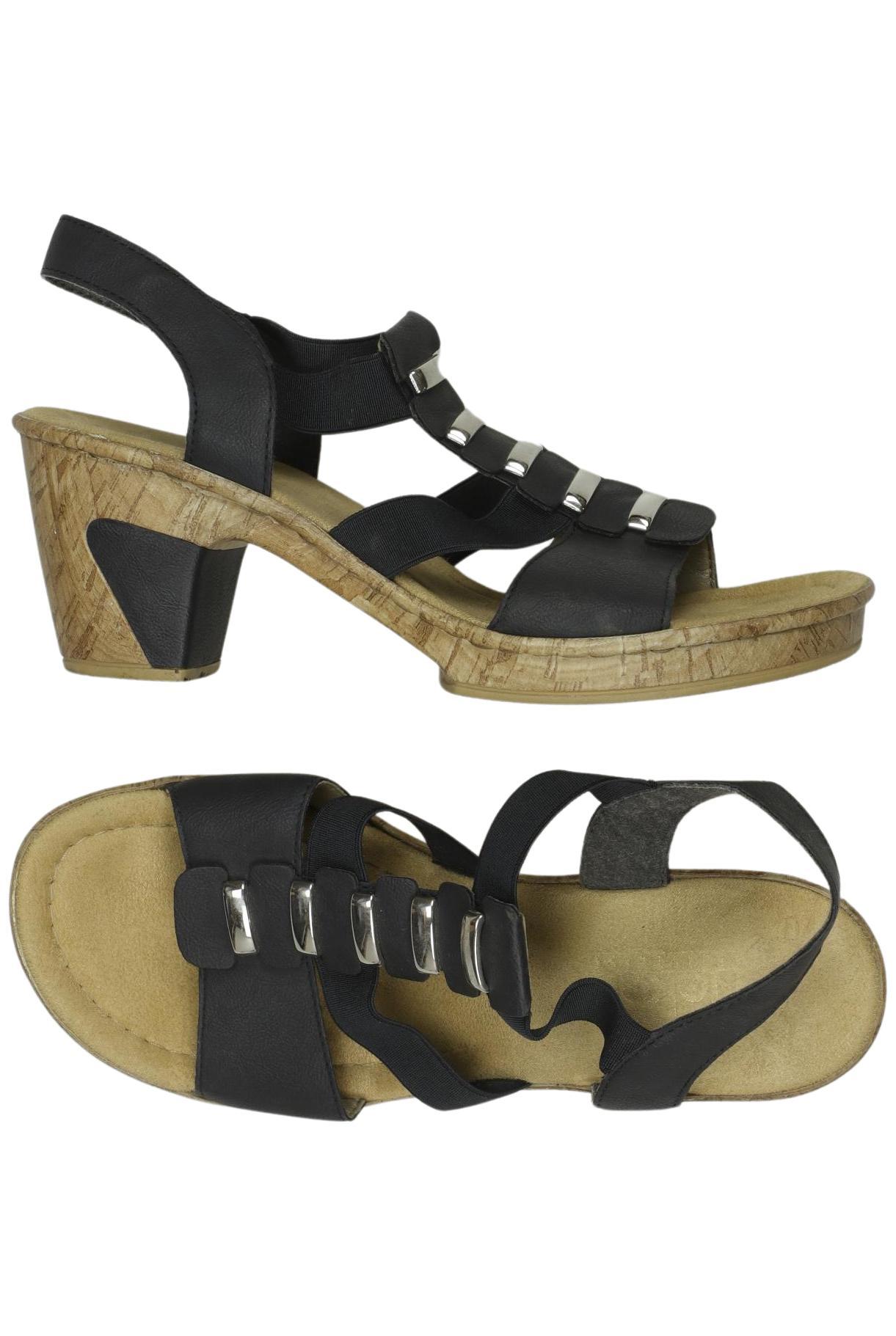 

Rieker Damen Sandale, schwarz, Gr. 38