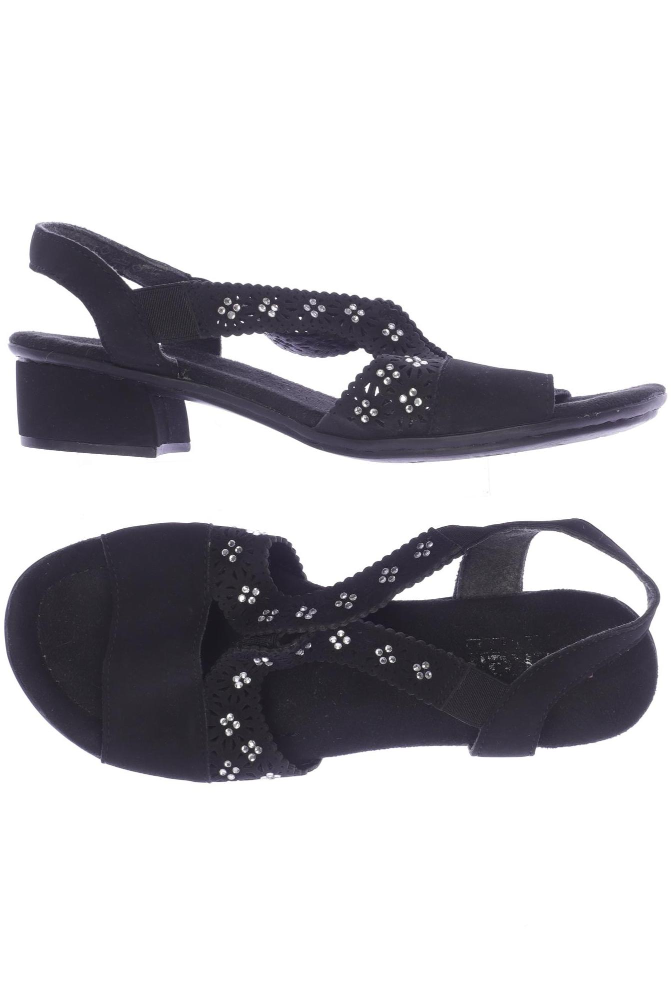 

Rieker Damen Sandale, schwarz, Gr. 36