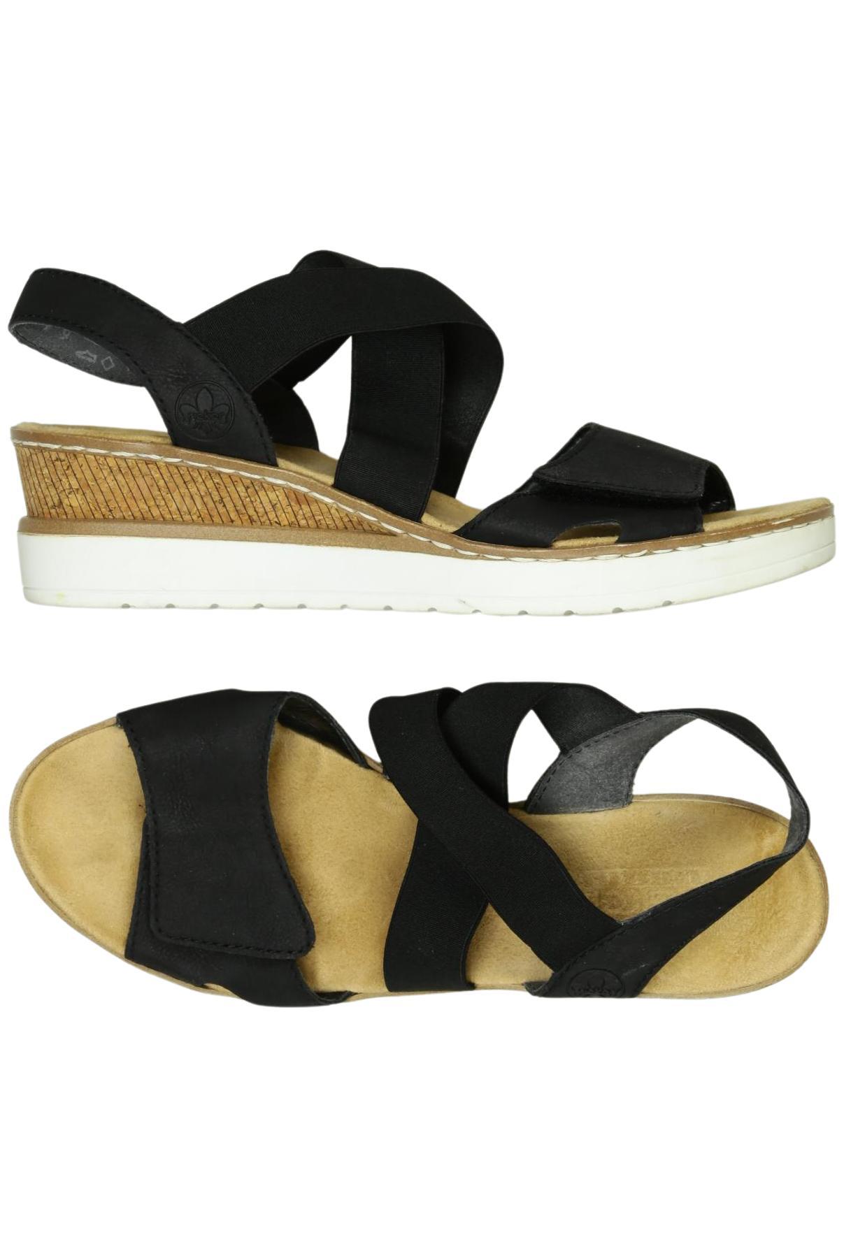 

Rieker Damen Sandale, schwarz, Gr. 40