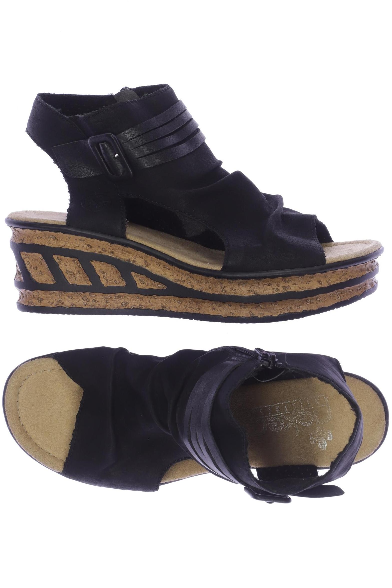 

Rieker Damen Sandale, schwarz, Gr. 40