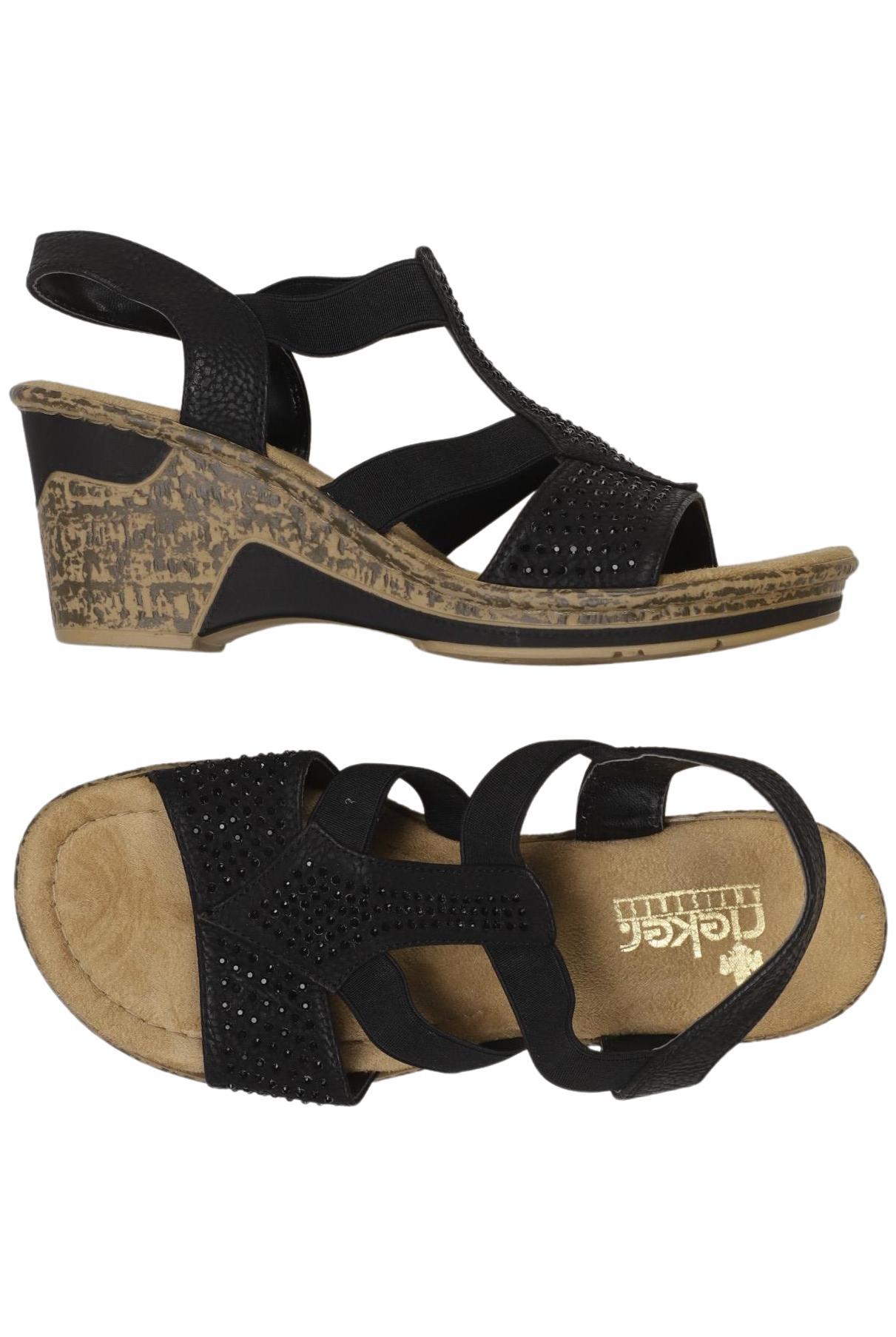 

Rieker Damen Sandale, schwarz, Gr. 38