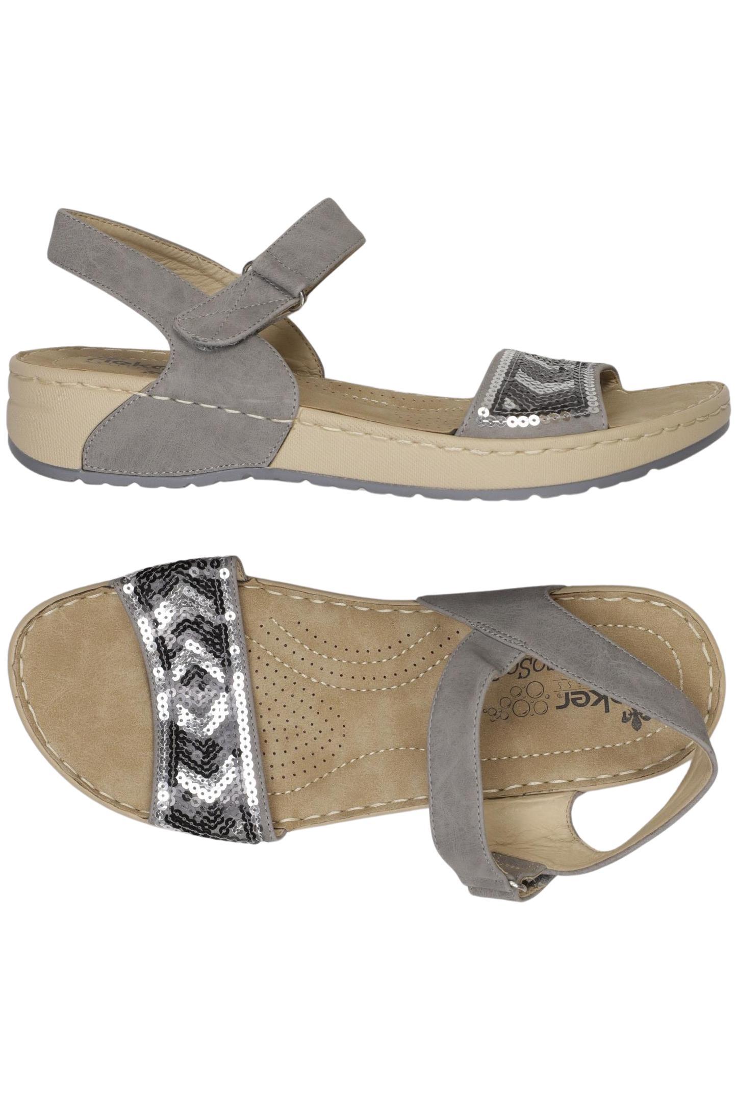 

Rieker Damen Sandale, grau, Gr. 40