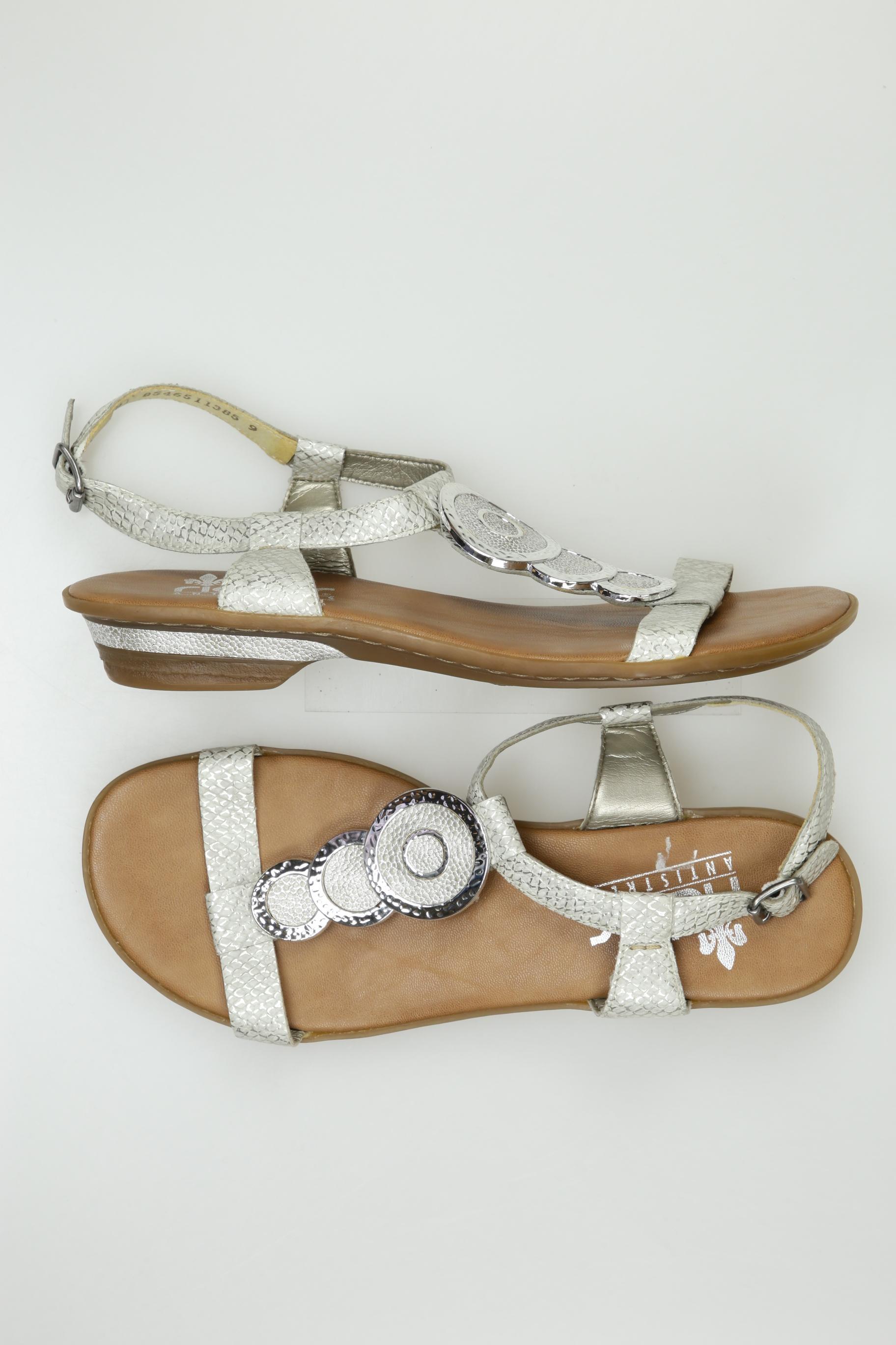 

Rieker Damen Sandale, silber, Gr. 39