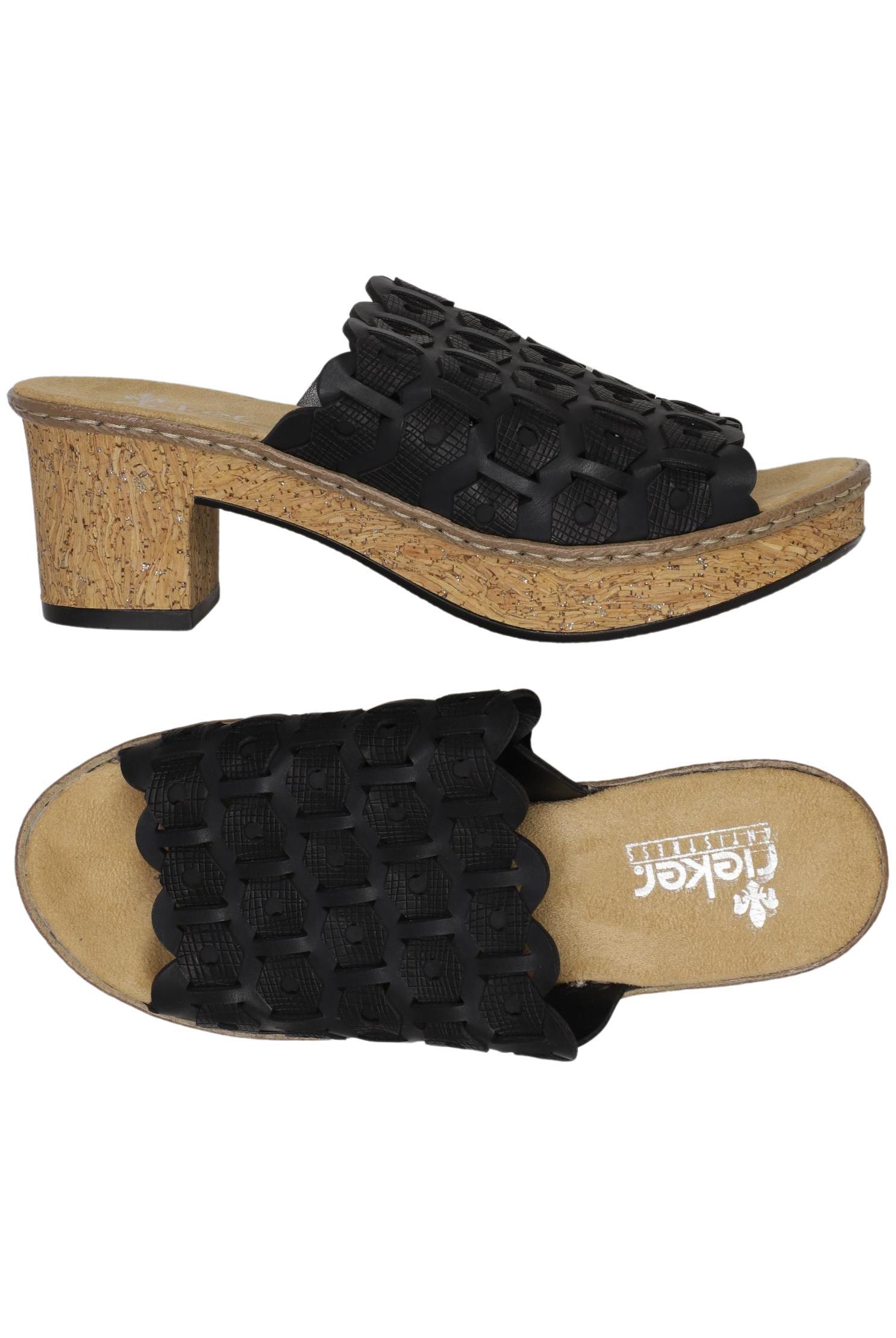 

Rieker Damen Sandale, schwarz, Gr. 38