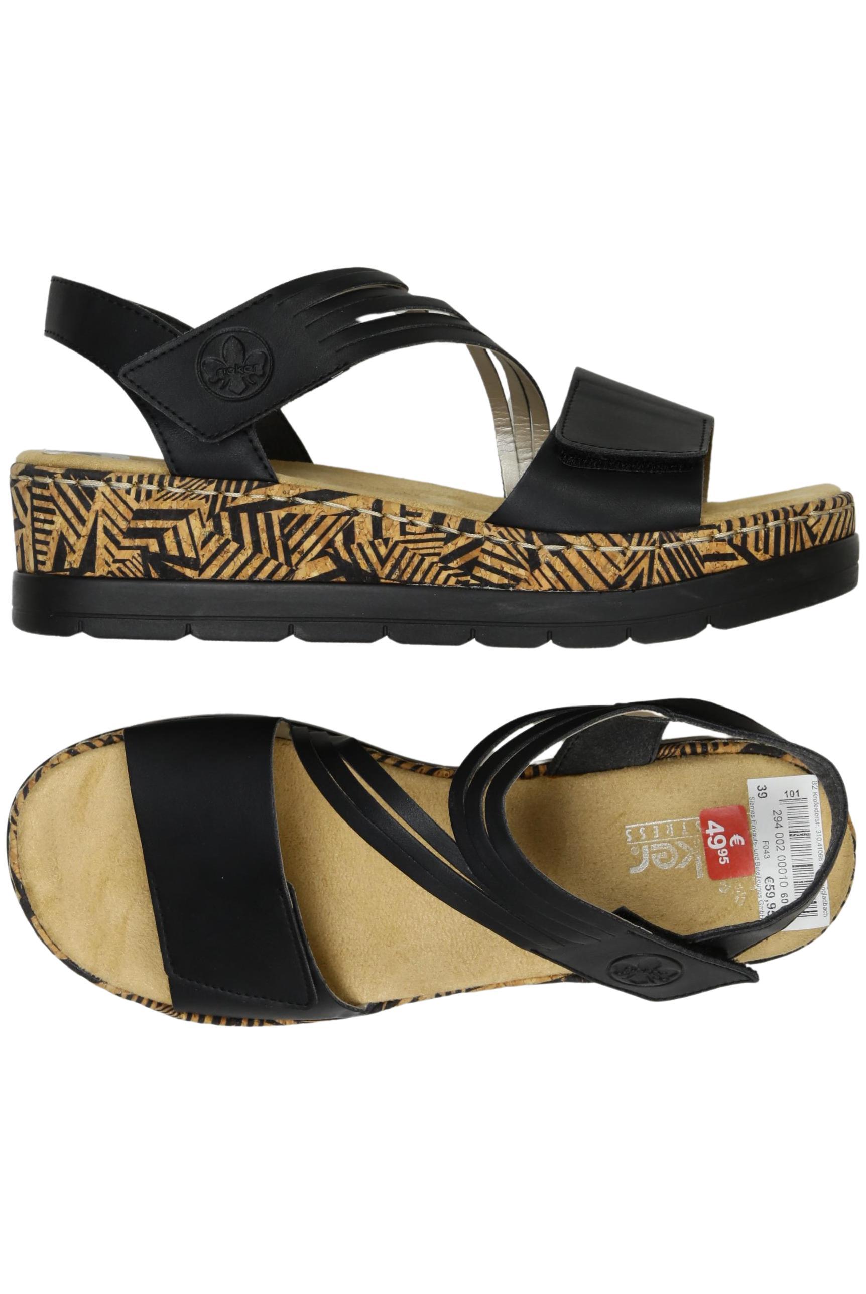 

Rieker Damen Sandale, schwarz, Gr. 39