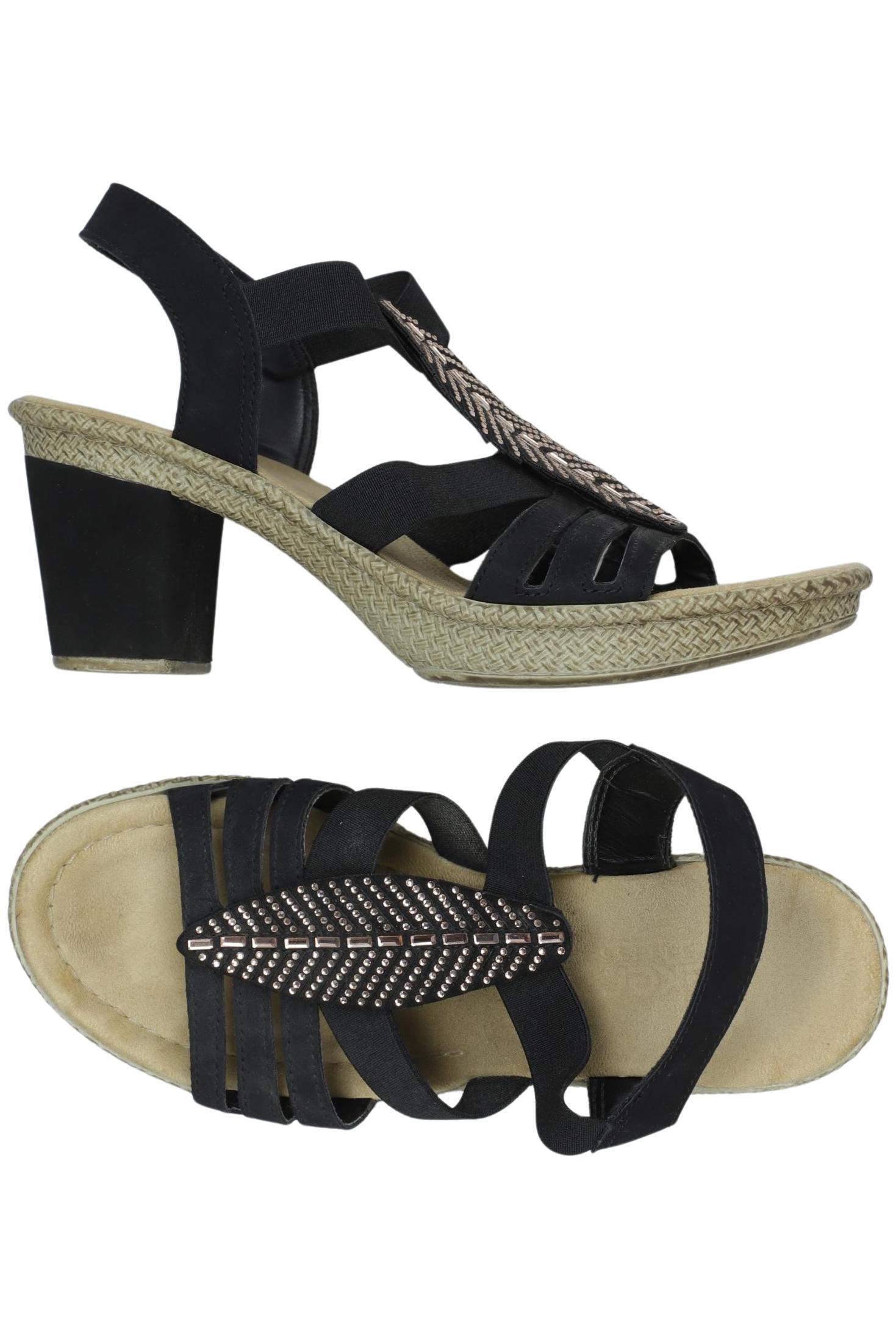 

Rieker Damen Sandale, schwarz, Gr. 38