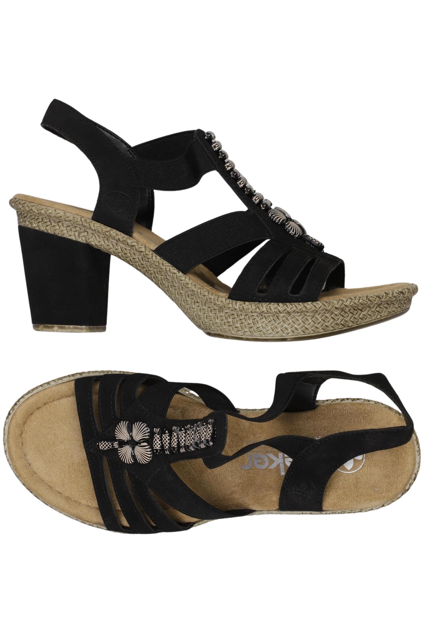 

Rieker Damen Sandale, schwarz, Gr. 36