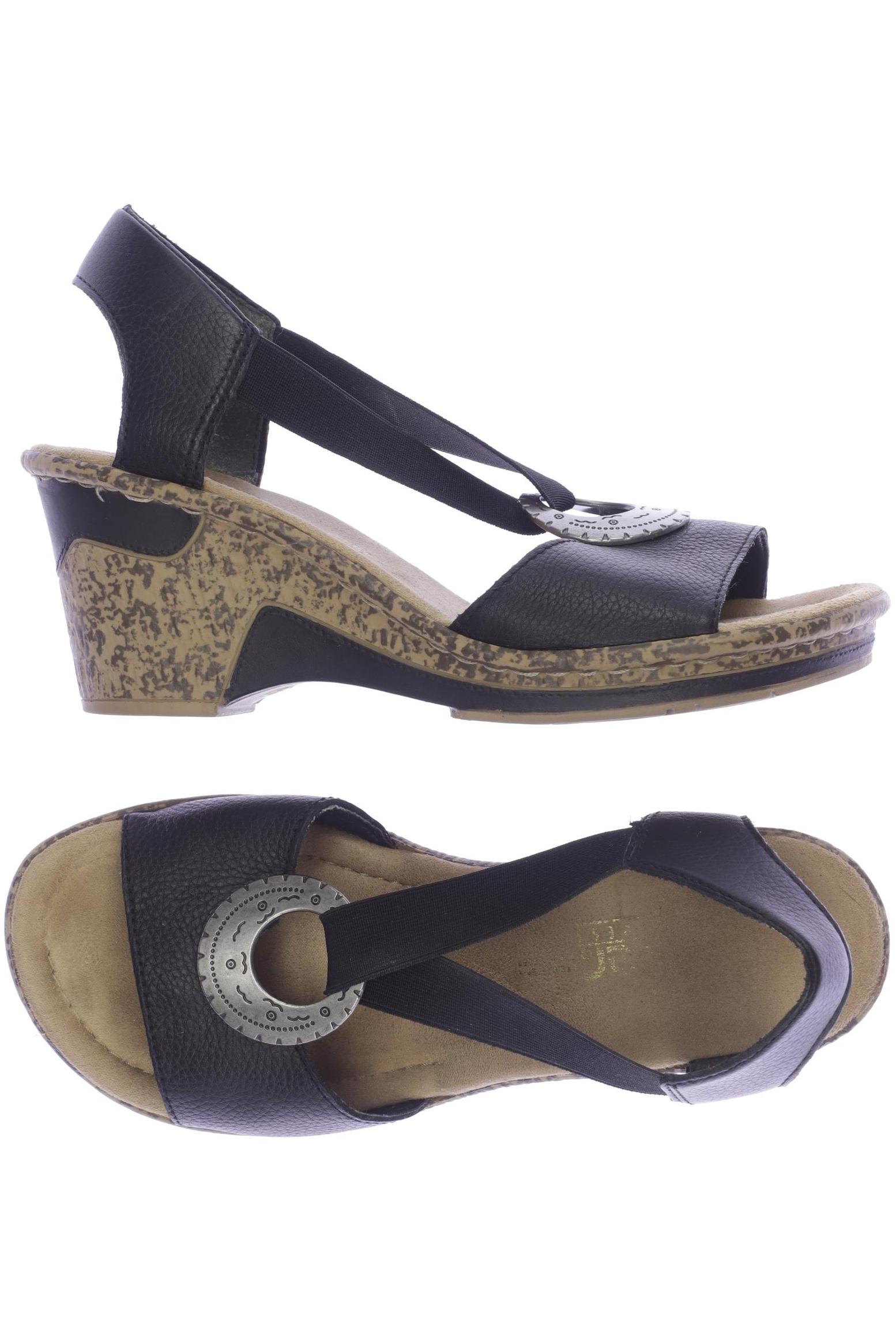 

Rieker Damen Sandale, schwarz, Gr. 36
