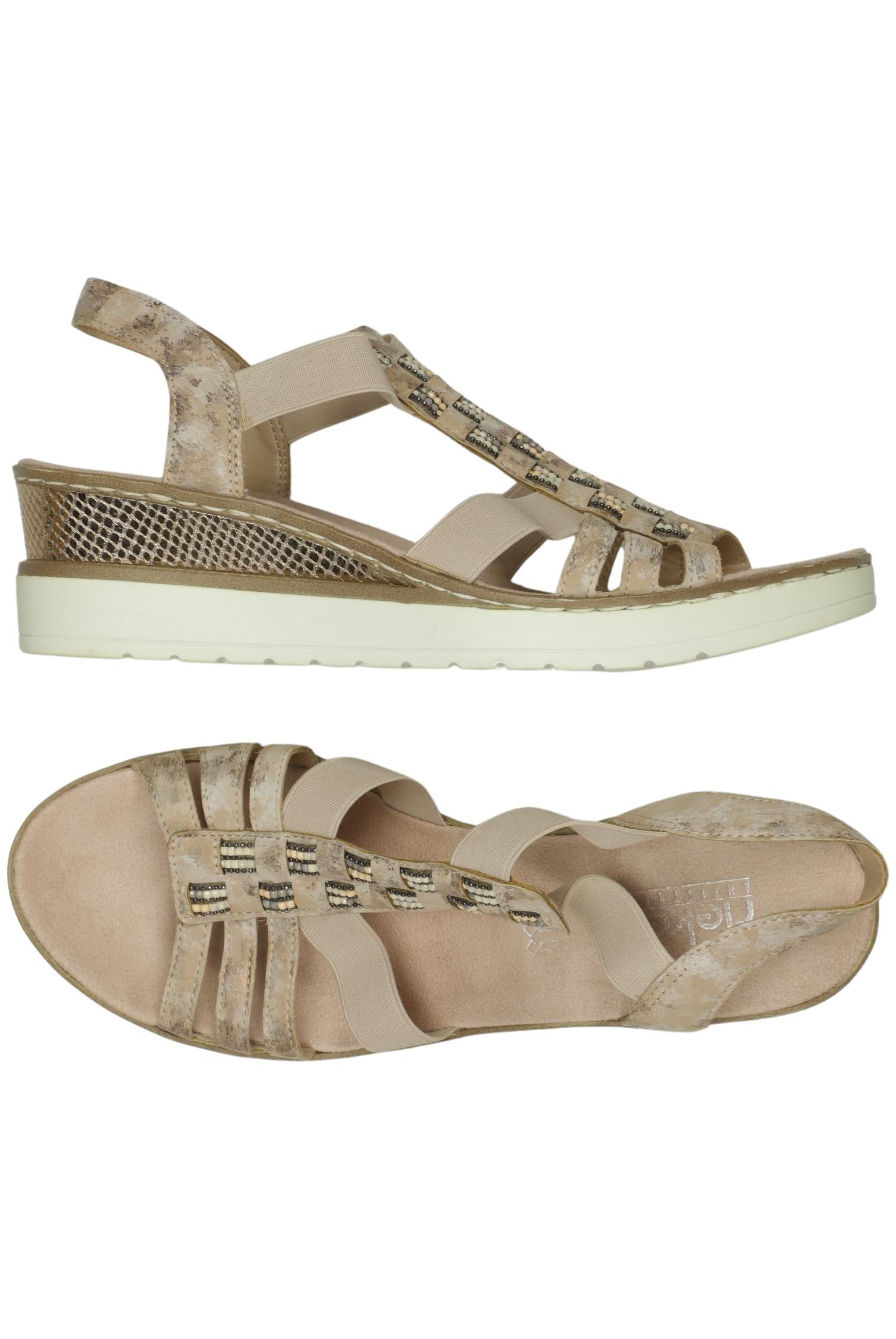 

Rieker Damen Sandale, beige, Gr. 40