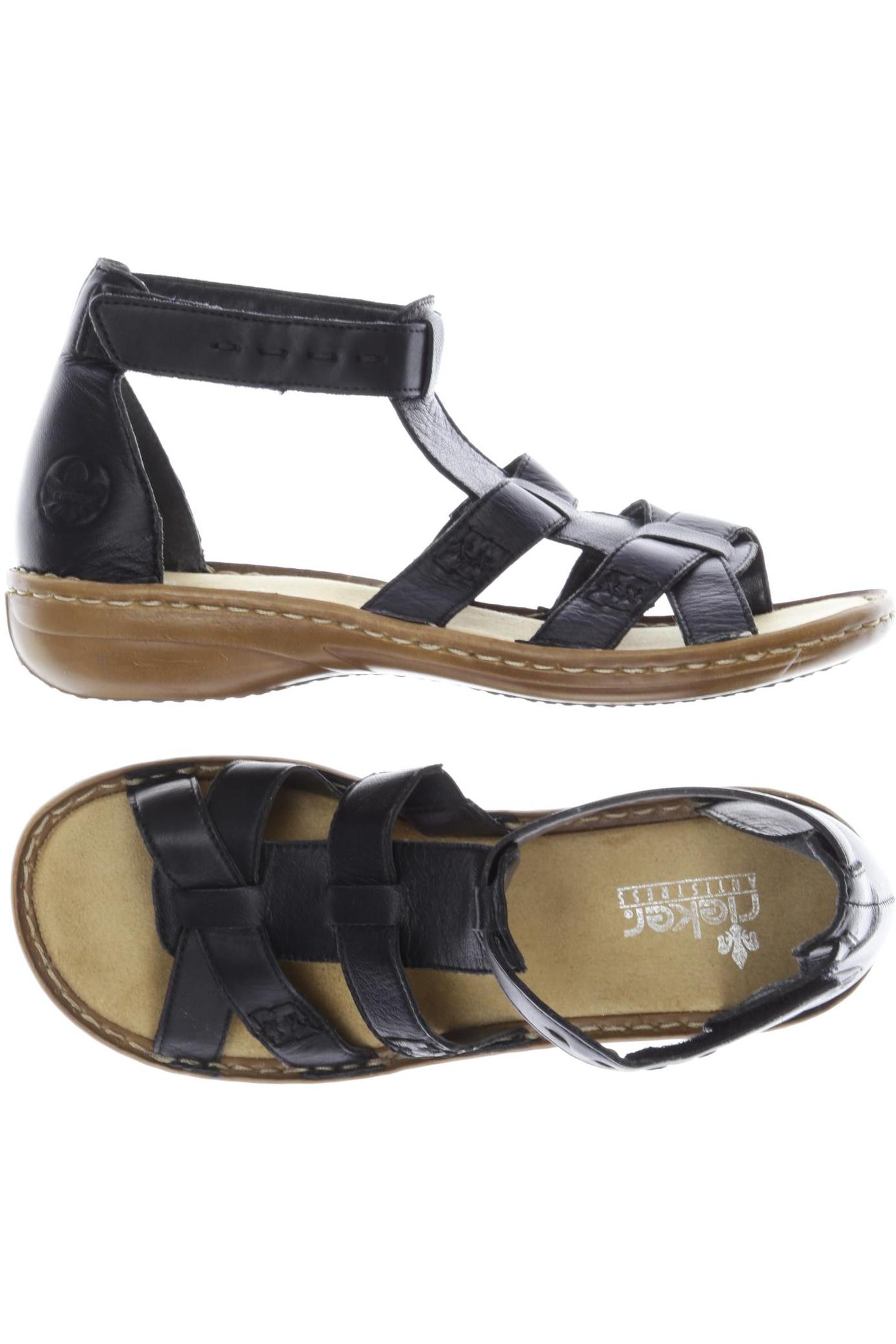 

Rieker Damen Sandale, schwarz, Gr. 38