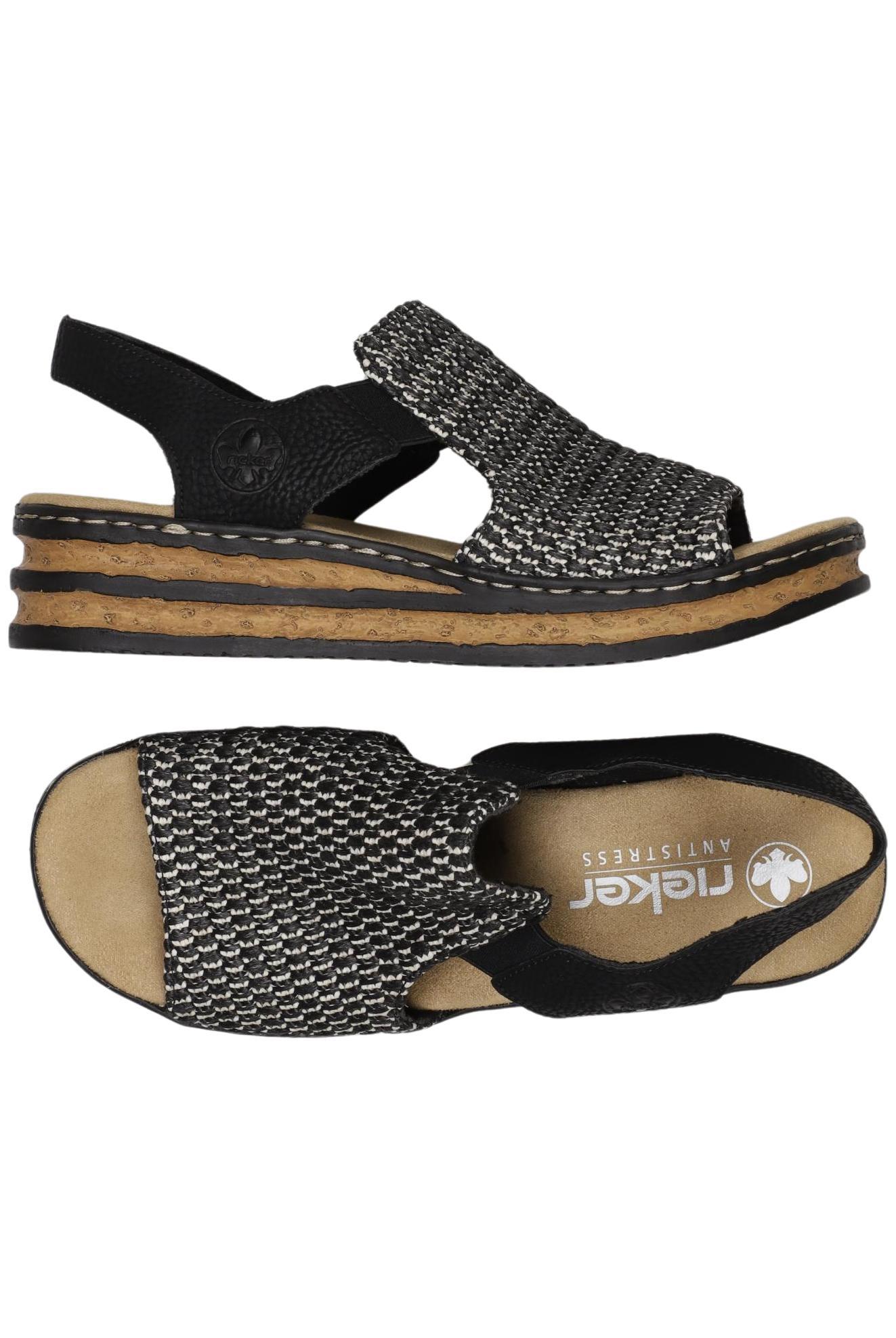 

Rieker Damen Sandale, schwarz, Gr. 38