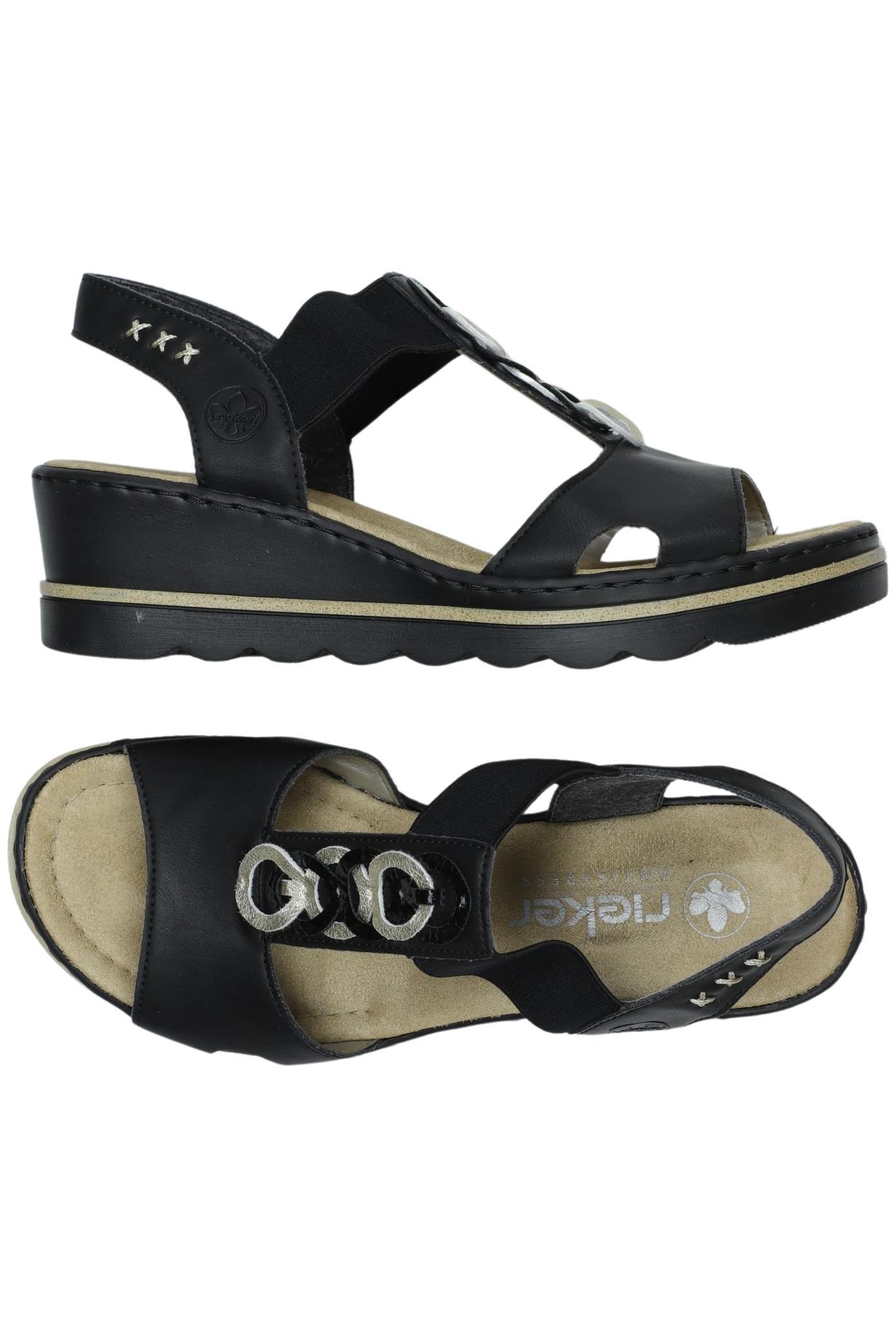 

Rieker Damen Sandale, schwarz, Gr. 38