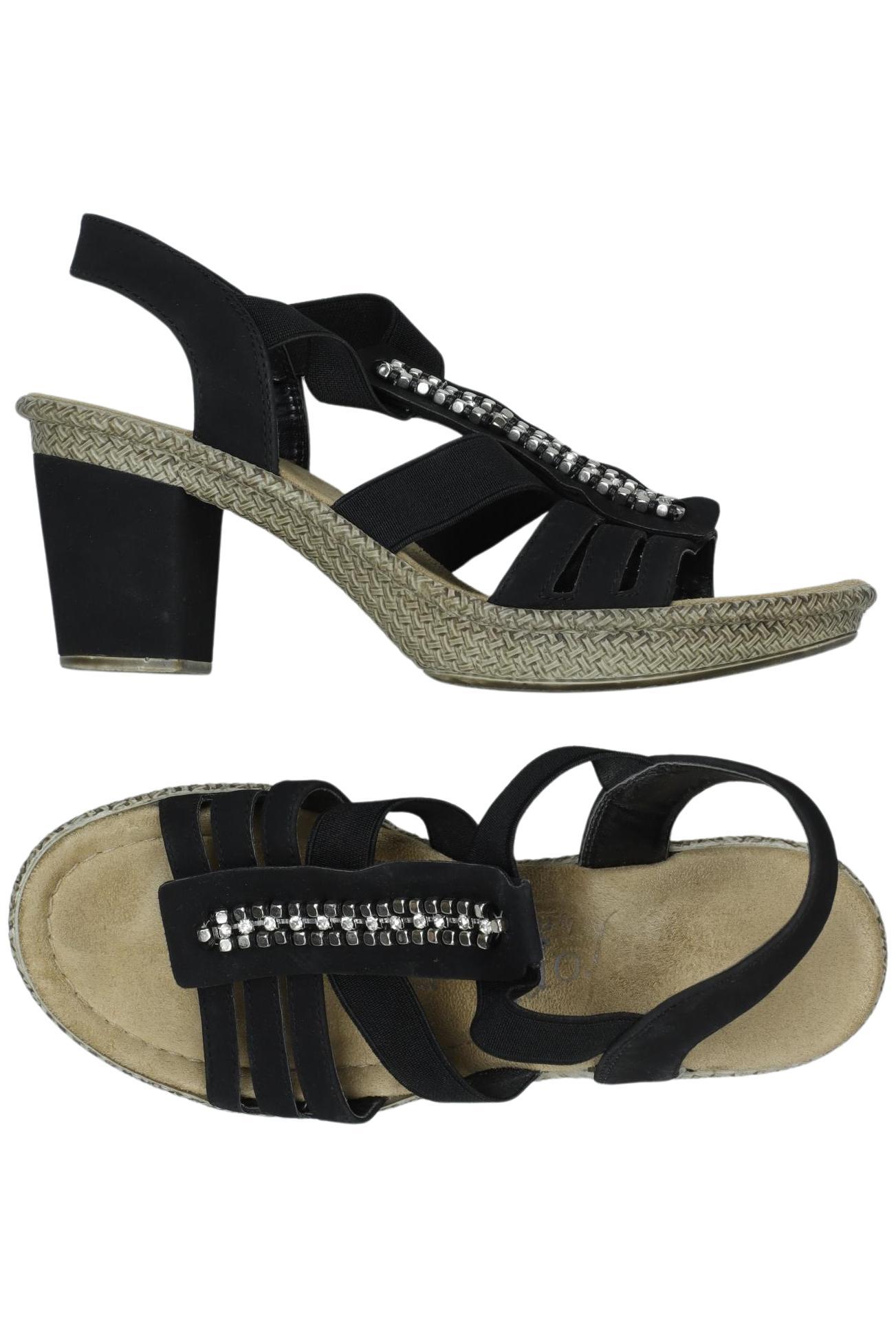 

Rieker Damen Sandale, schwarz, Gr. 37