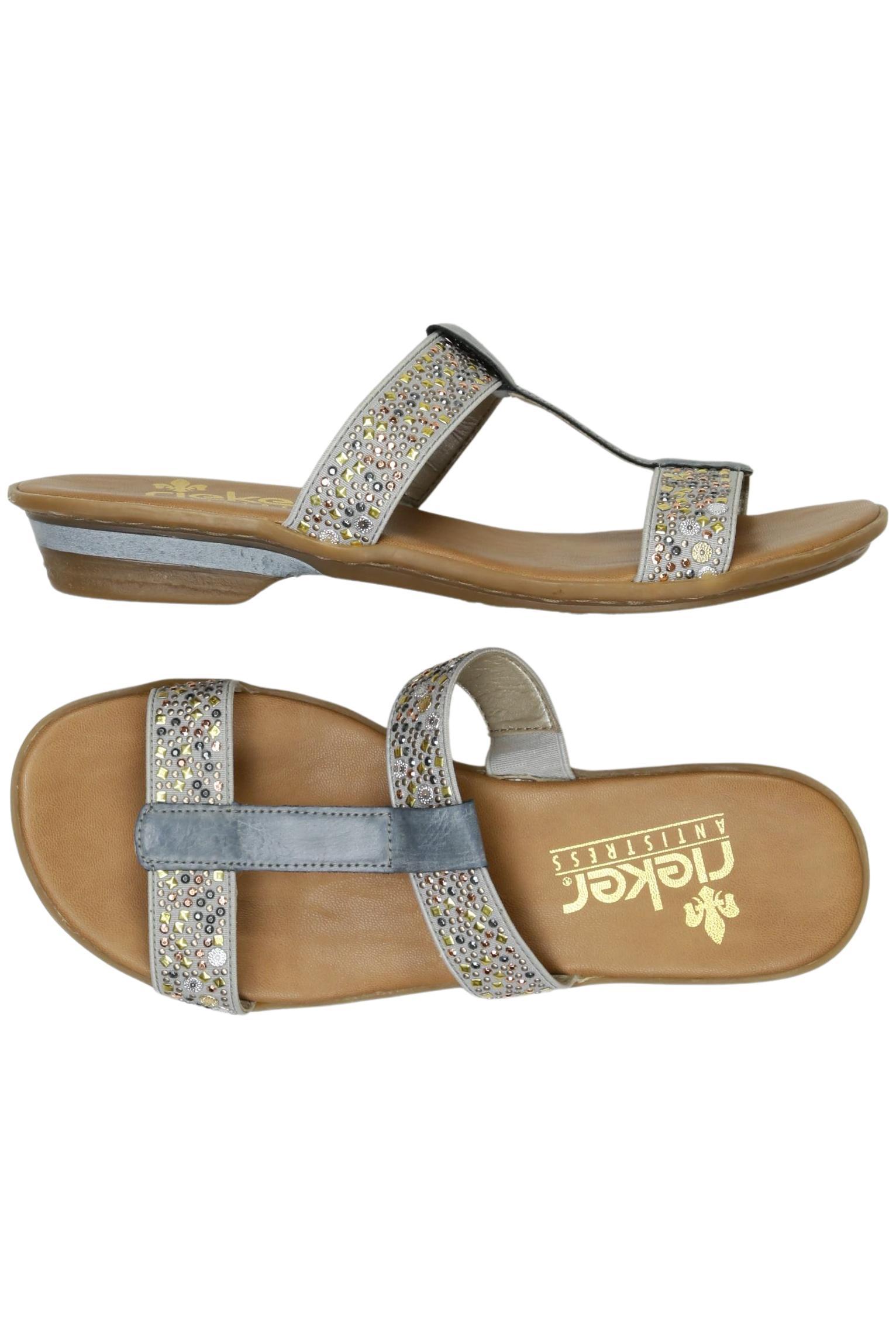 

Rieker Damen Sandale, silber, Gr. 39